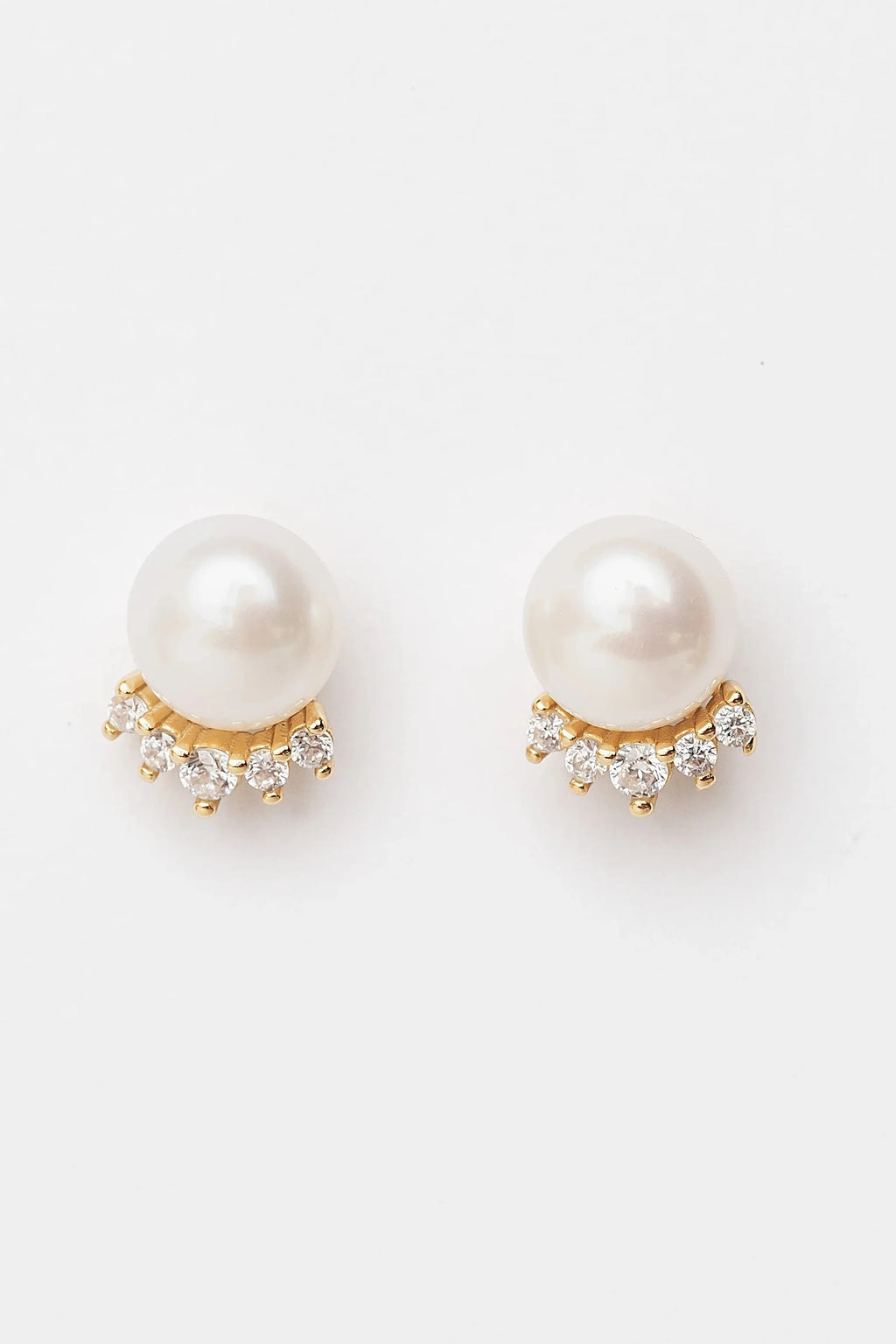 Livvy Pearl Stud Earrings | Gold