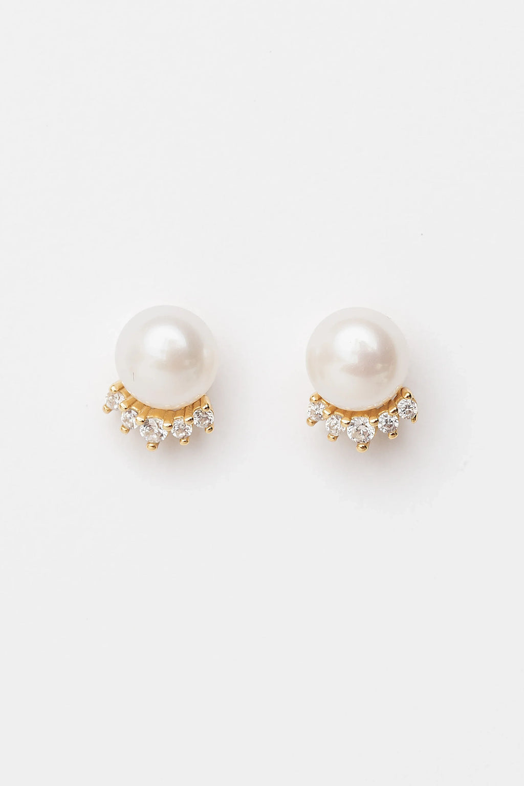 Livvy Pearl Stud Earrings | Gold