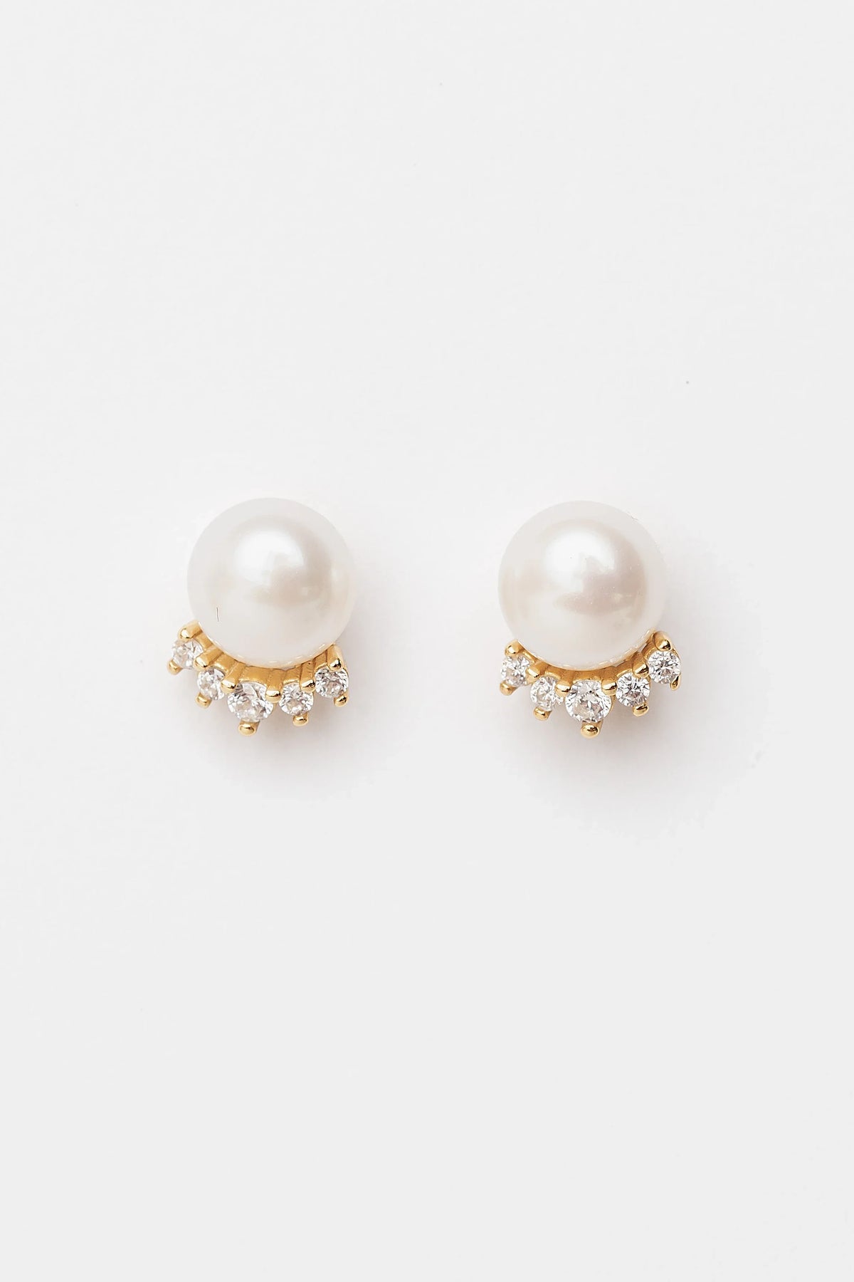 Livvy Pearl Stud Earrings | Gold