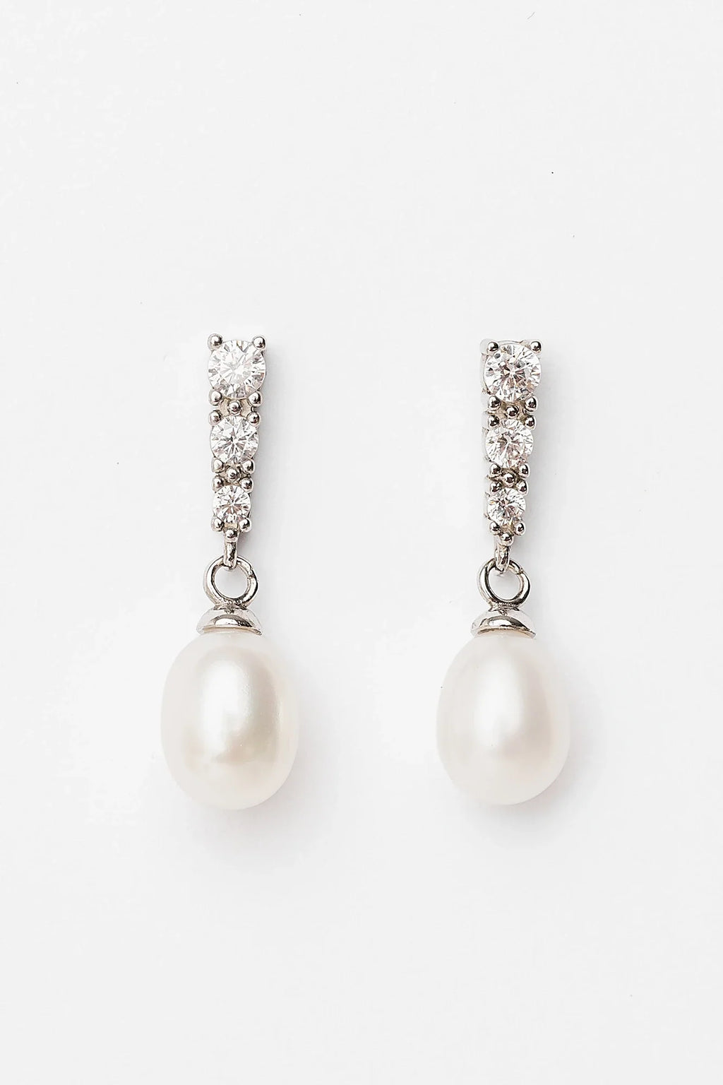 Romona Freshwater Pearl Earrings | Silver