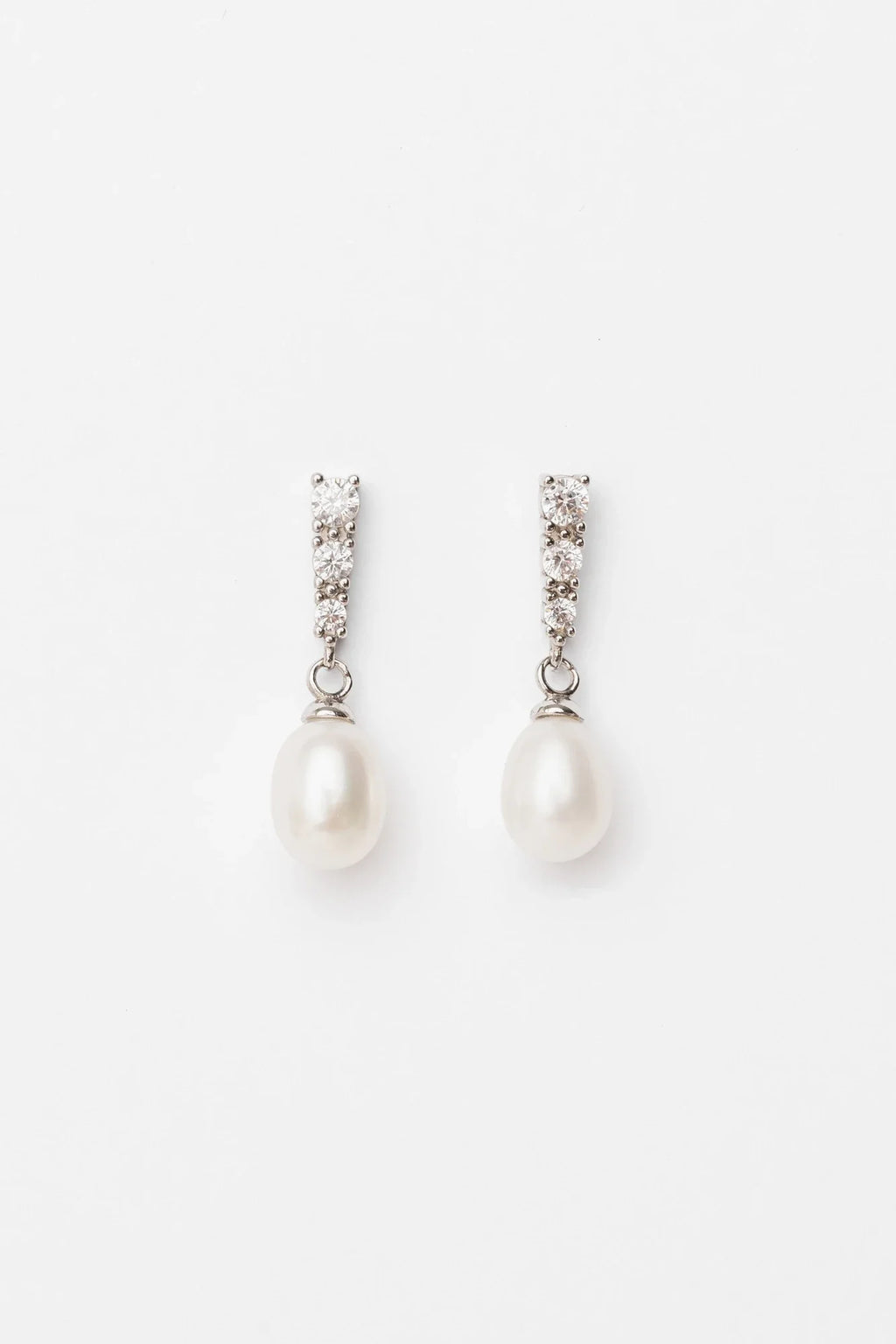 Romona Freshwater Pearl Earrings | Silver