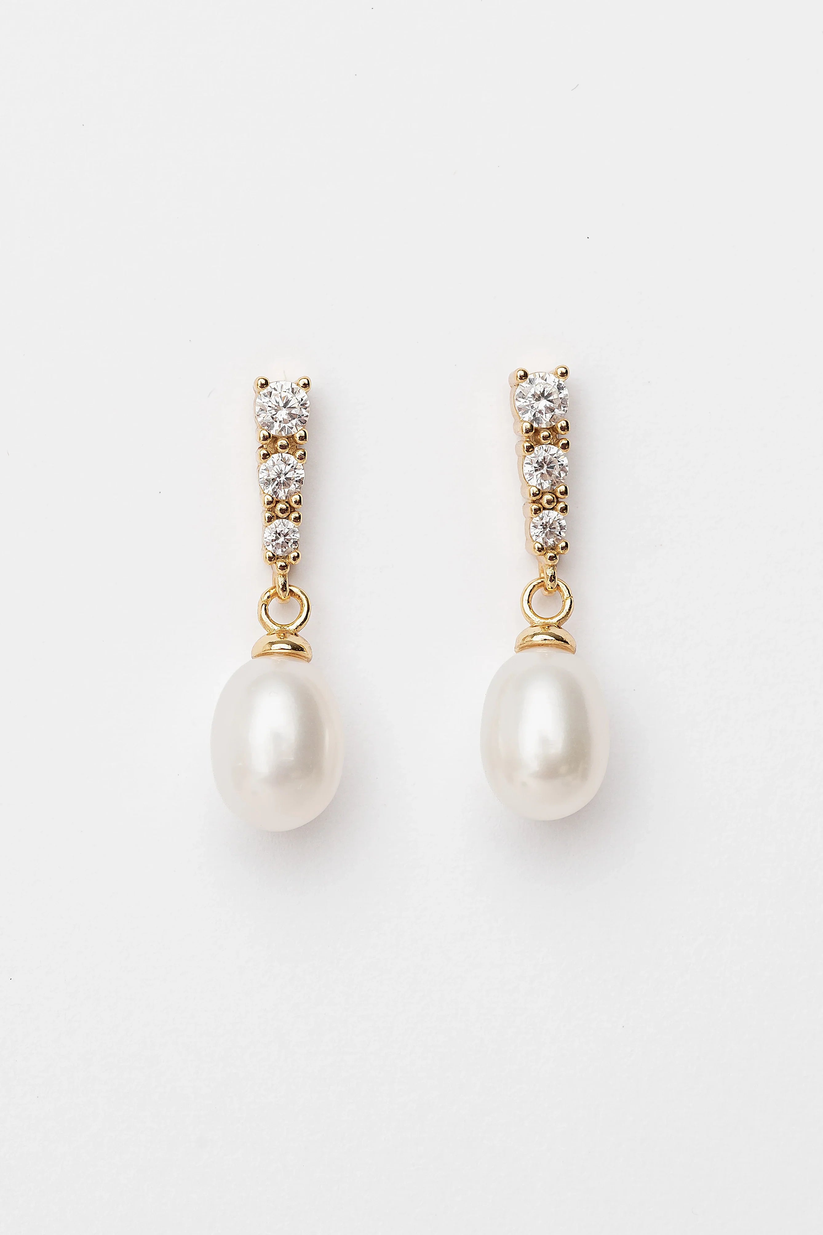 Romona Freshwater Pearl Earrings | Gold Secondary image