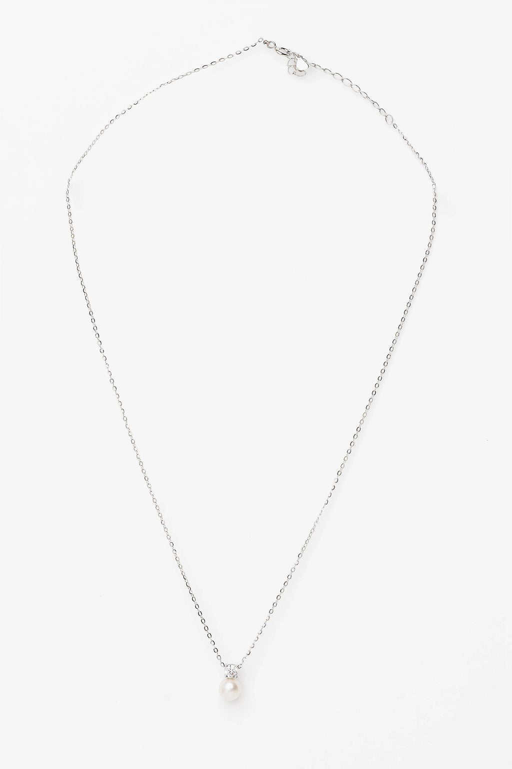 Addilyn Pearl Necklace | Silver