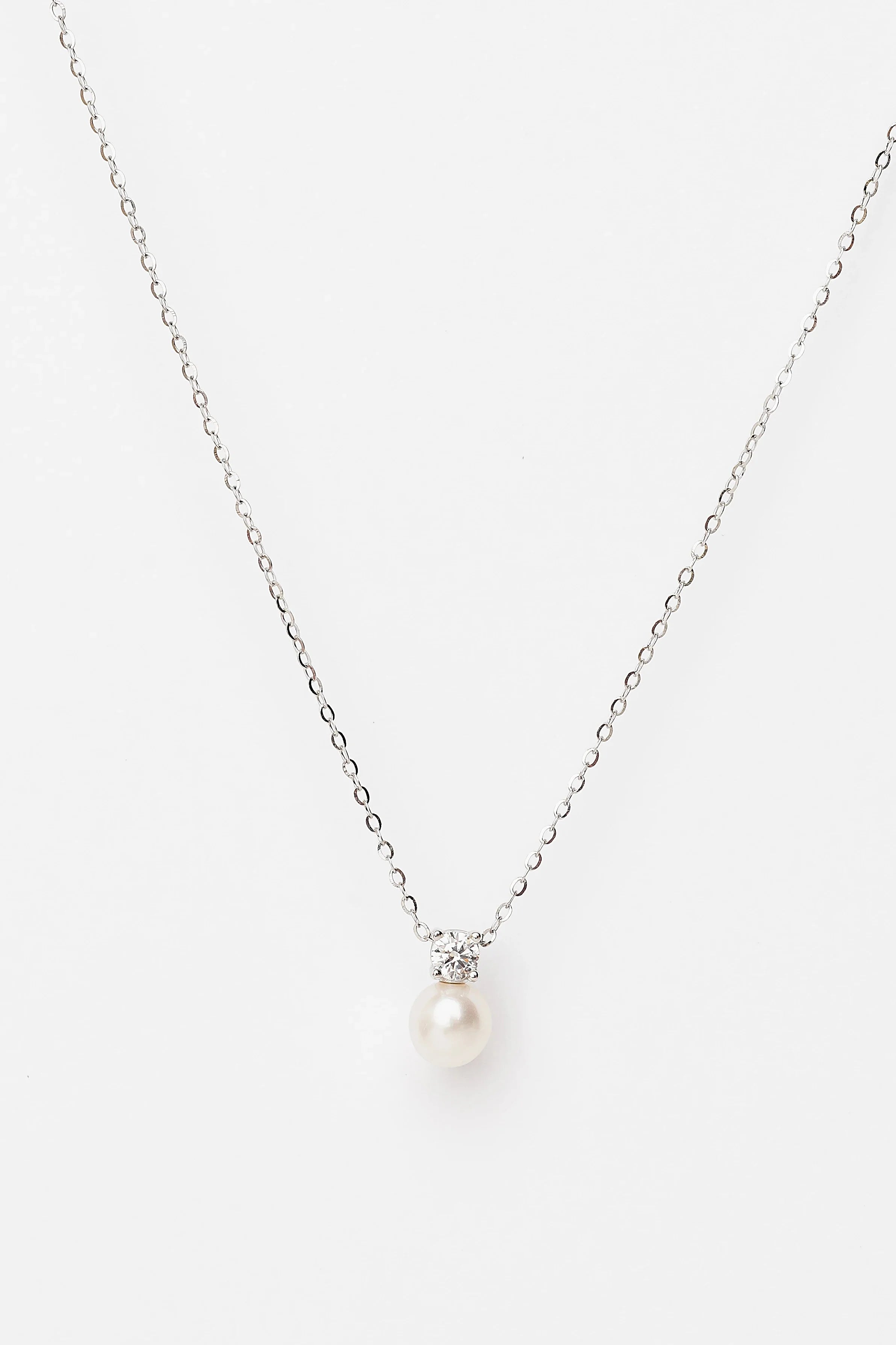 Addilyn Pearl Necklace | Silver Secondary image