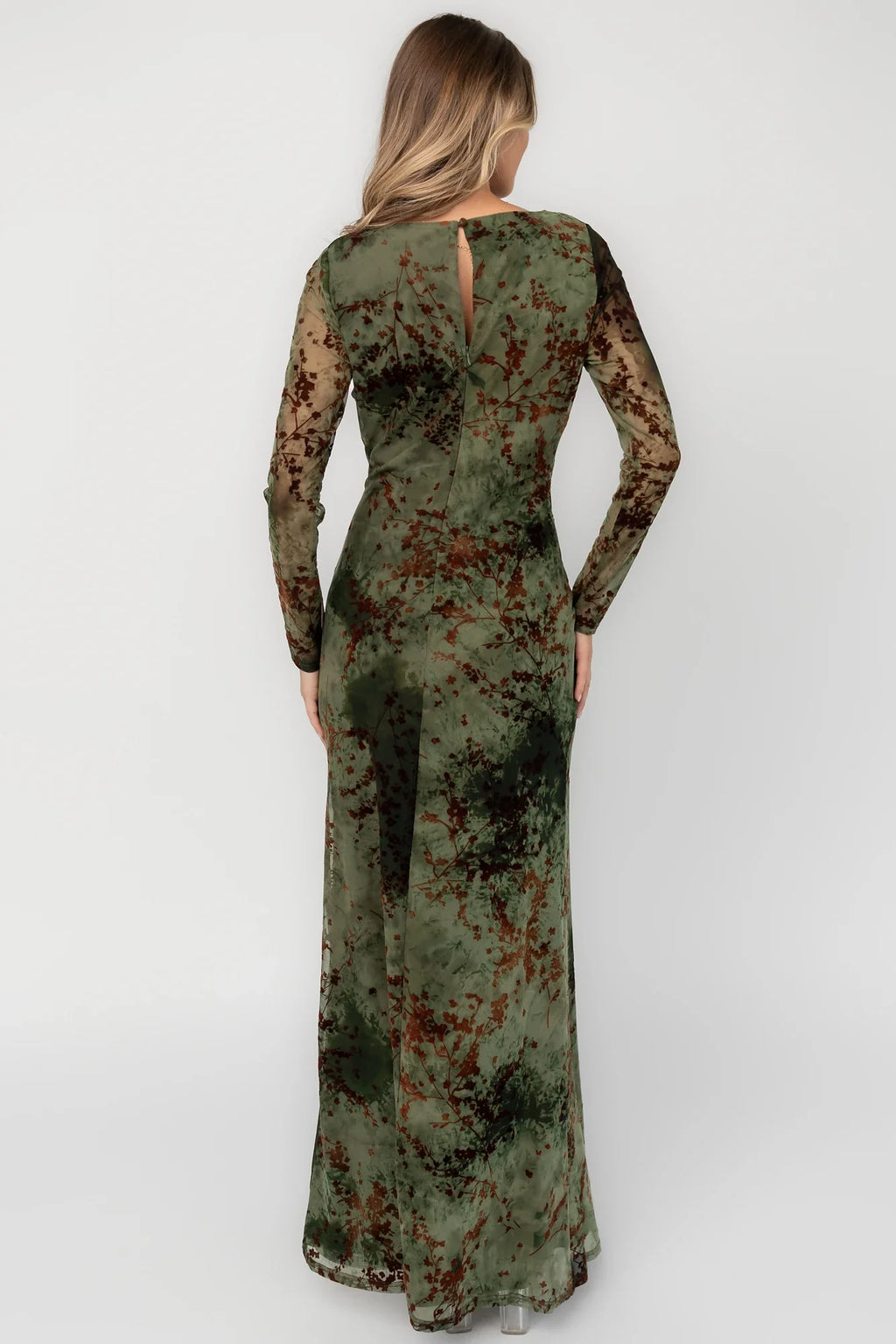 Celine Maxi Dress | Green + Rust