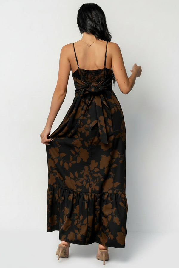 Regan Tank Maxi Dress | Espresso Print