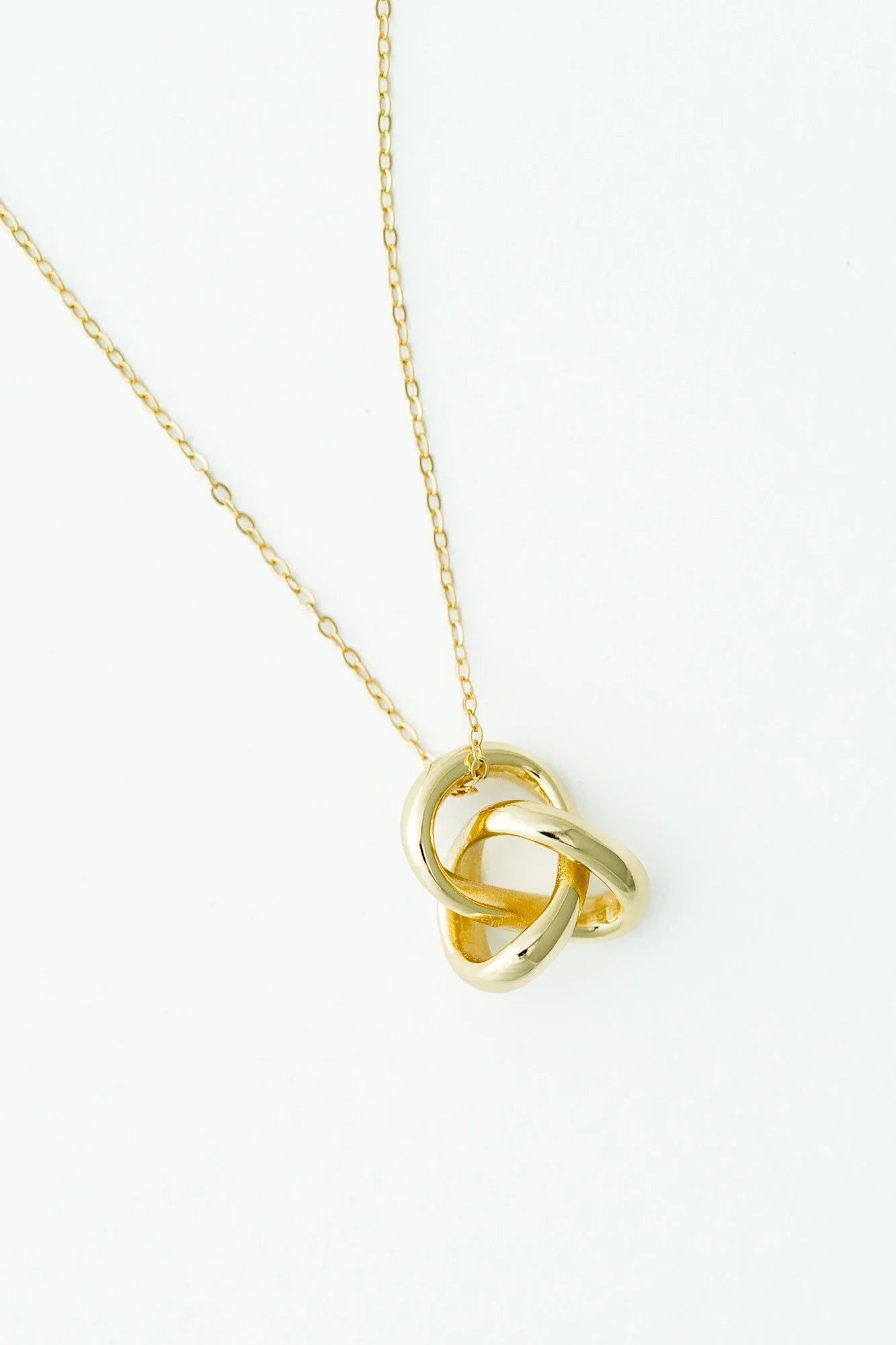 Infinity Knot Pendant Necklace | Gold Secondary image
