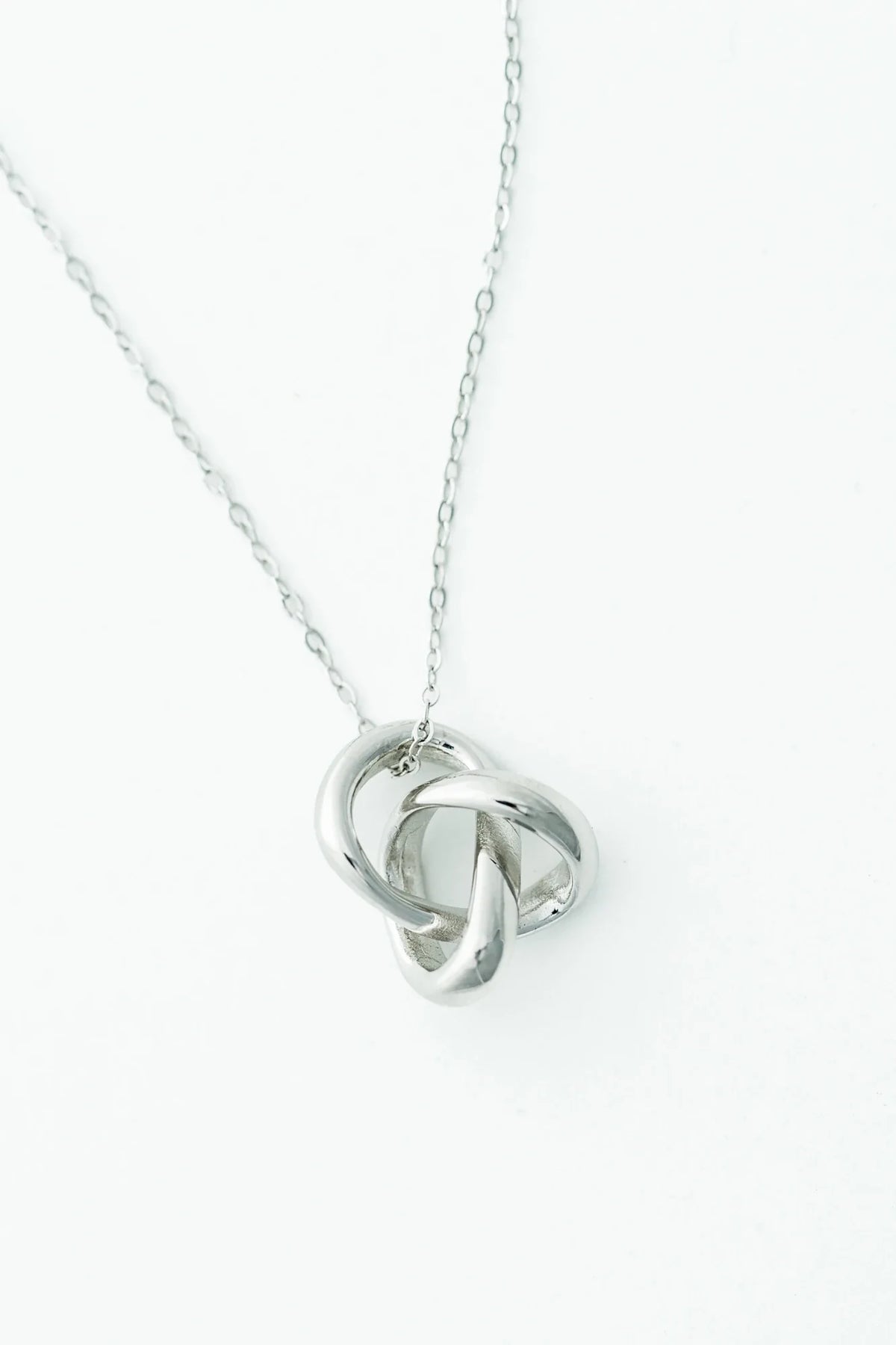 Infinity Knot Pendant Necklace | Silver