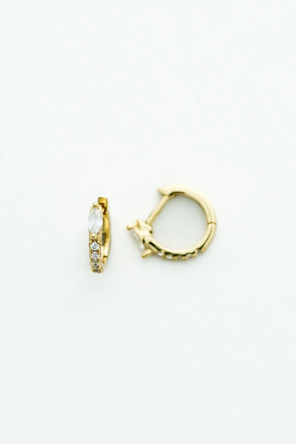 Halo Huggie Hoop Earrings | Gold