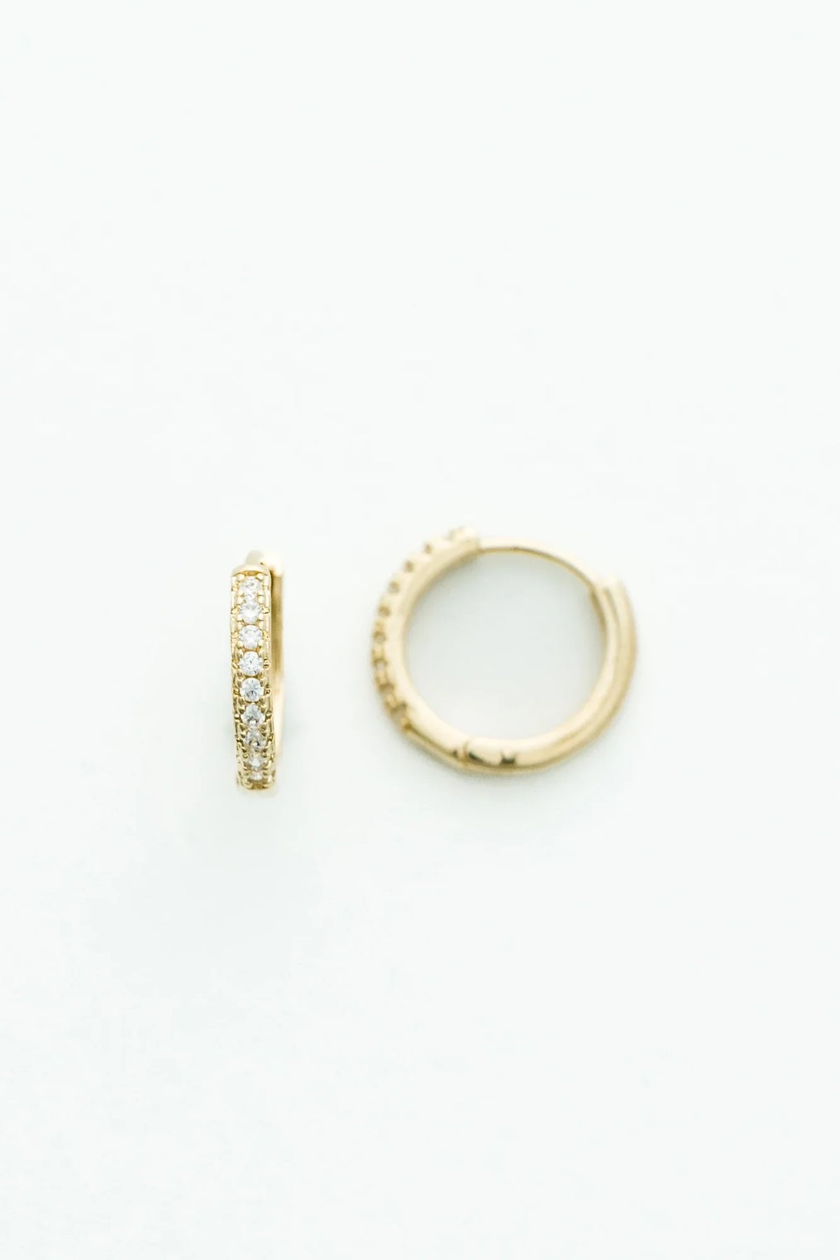 Classic Crystal Hoop Set | Gold