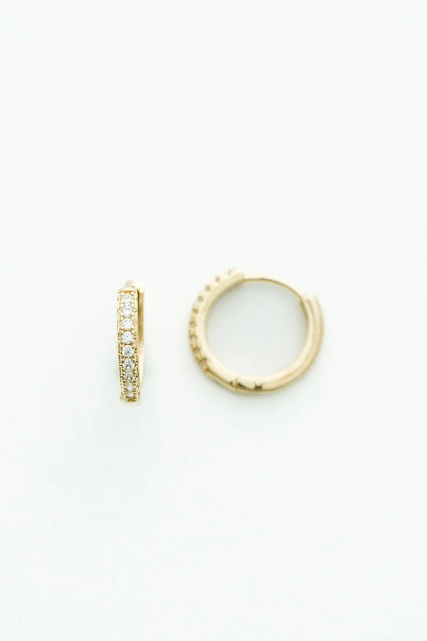 Classic Crystal Hoop Set | Gold