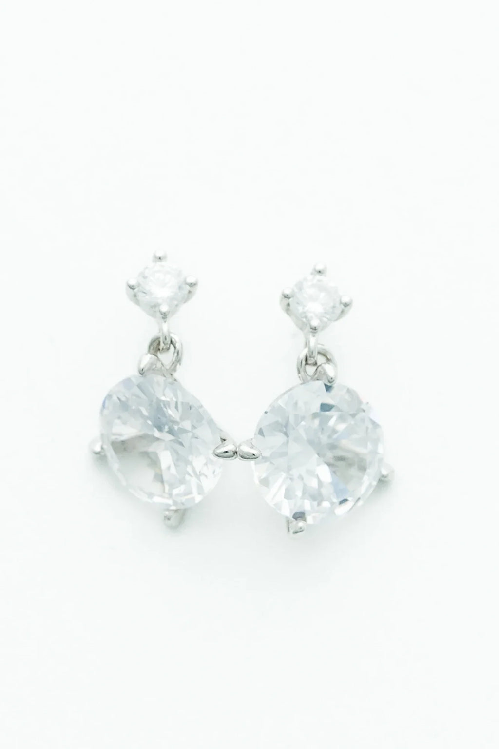 Lunette Drop Earrings | Silver