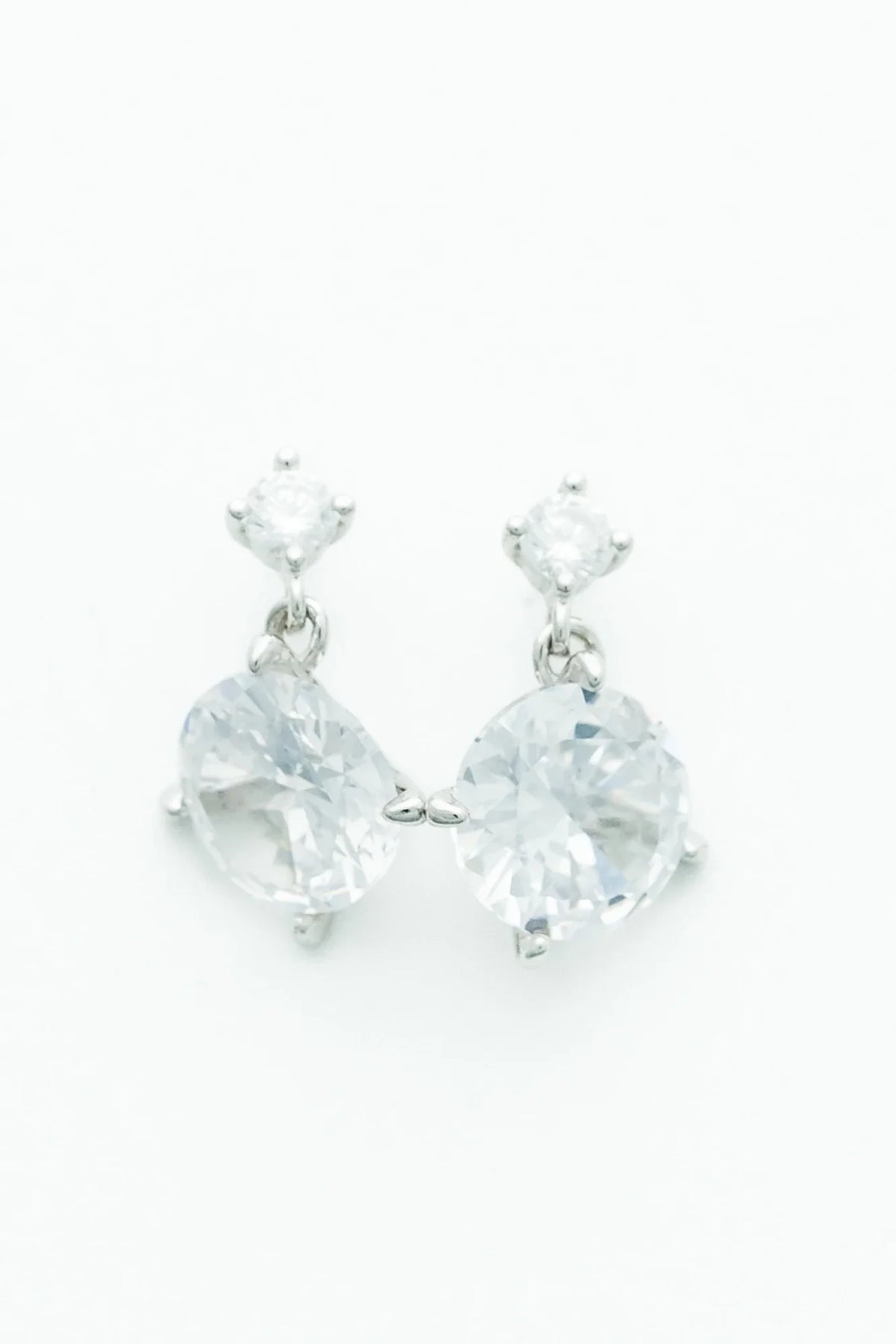 Lunette Drop Earrings | Silver