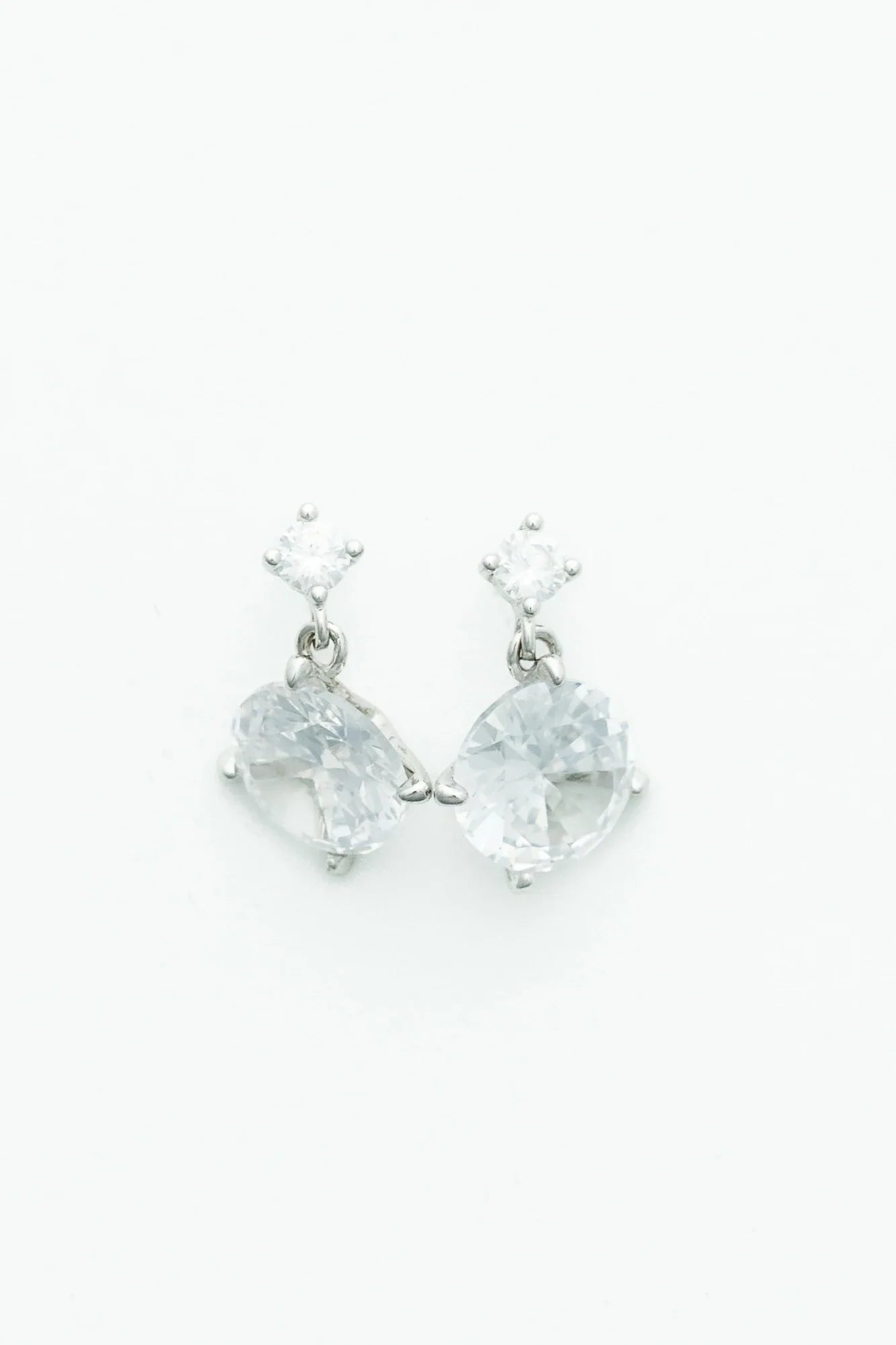 Lunette Drop Earrings | Silver Secondary image