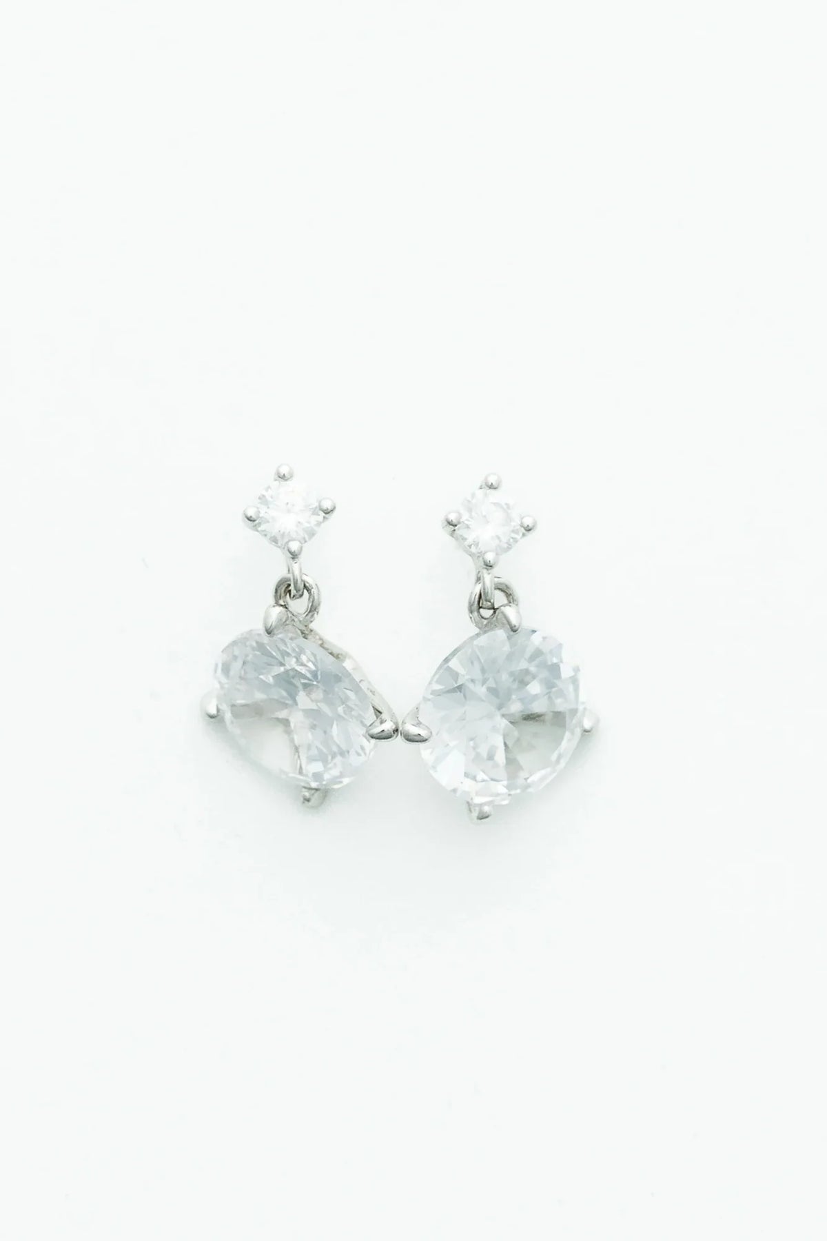 Lunette Drop Earrings | Silver