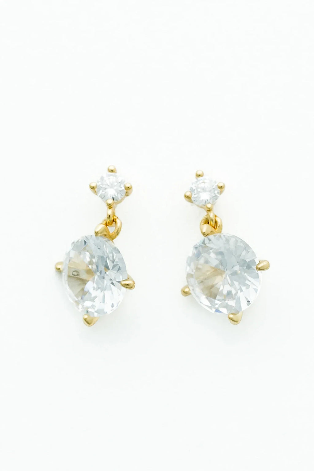 Lunette Drop Earrings | Gold