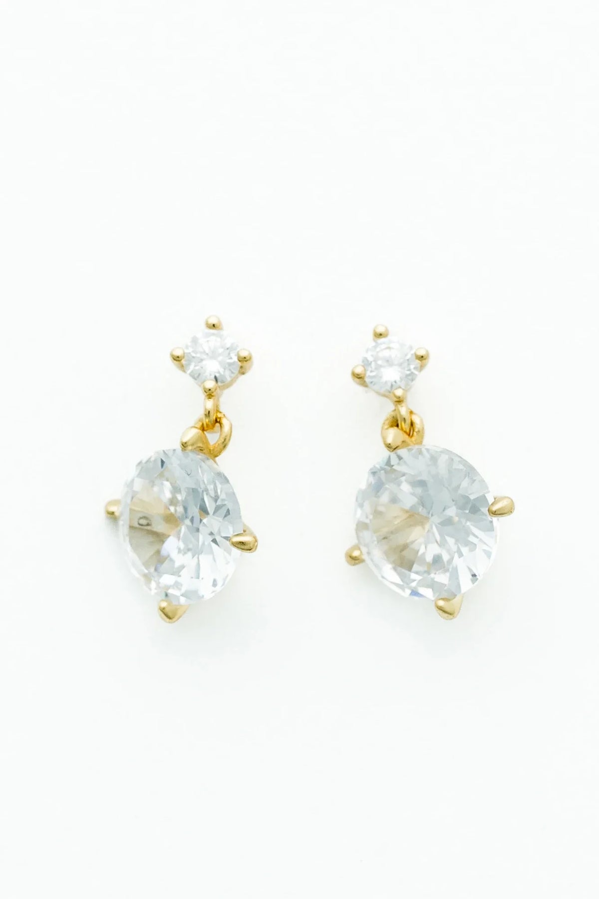 Lunette Drop Earrings | Gold
