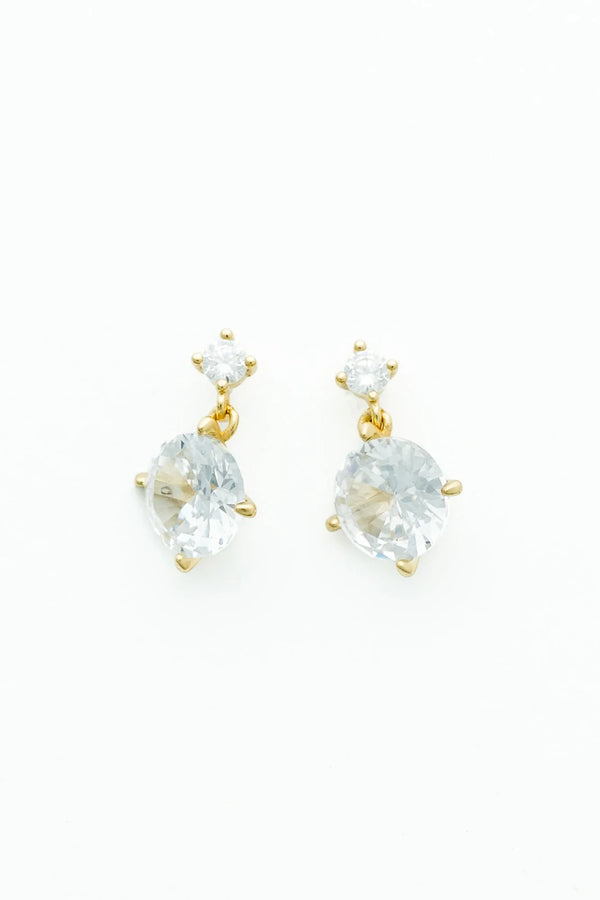 Lunette Drop Earrings | Gold