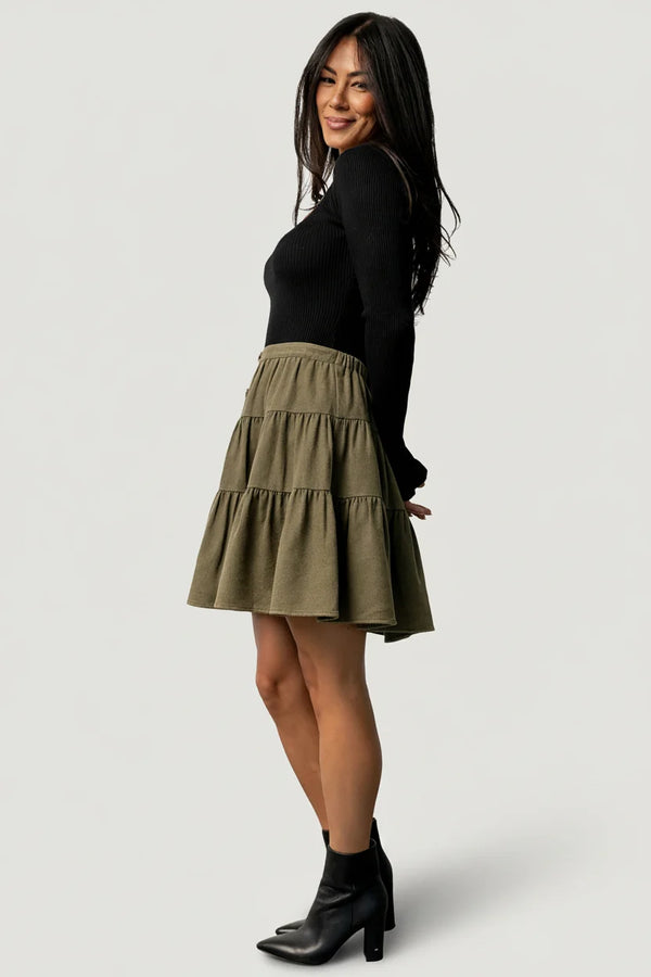 Ebba Short Skirt | Olive