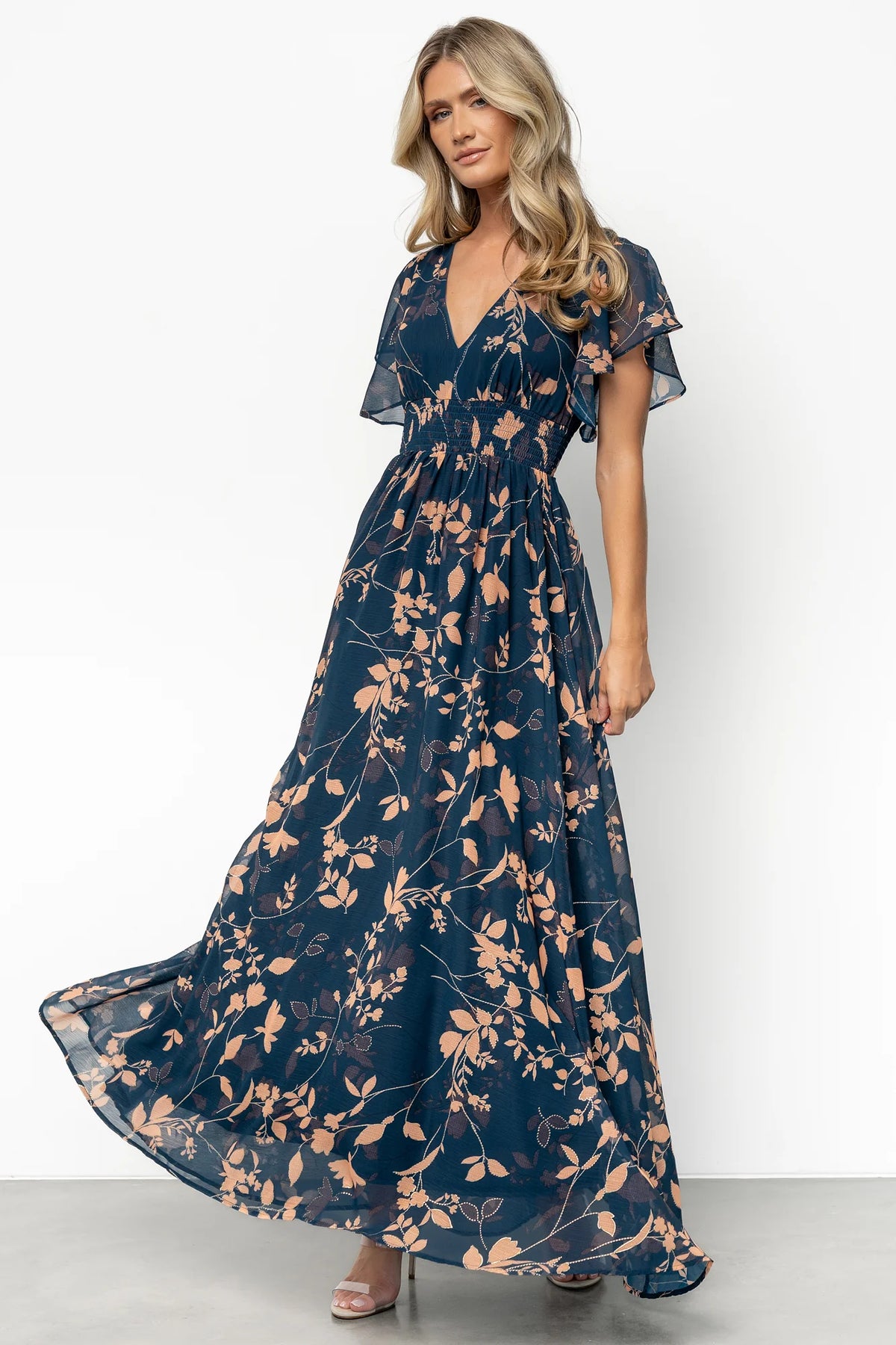 Lynlee Metallic Maxi Dress | Topaz