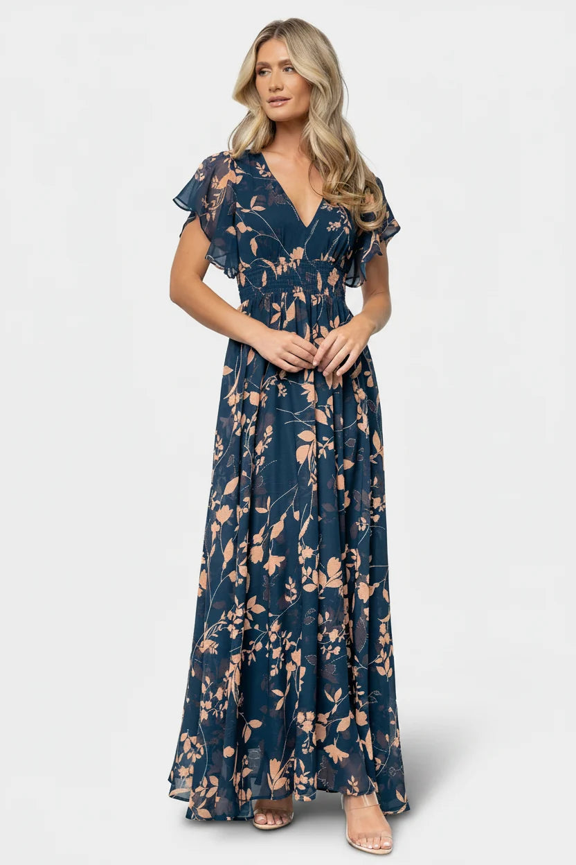 Lynlee Metallic Maxi Dress | Topaz Main image