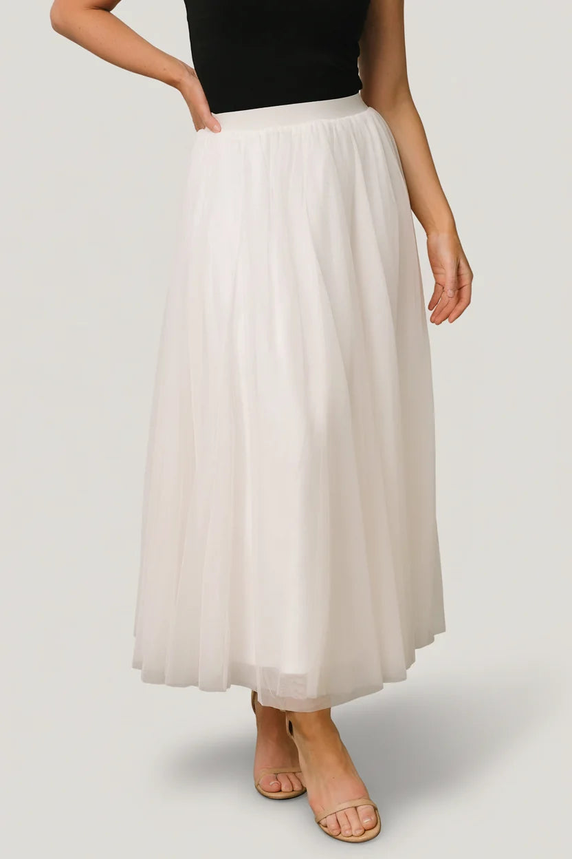 Mila Tulle Skirt | Cream Main image