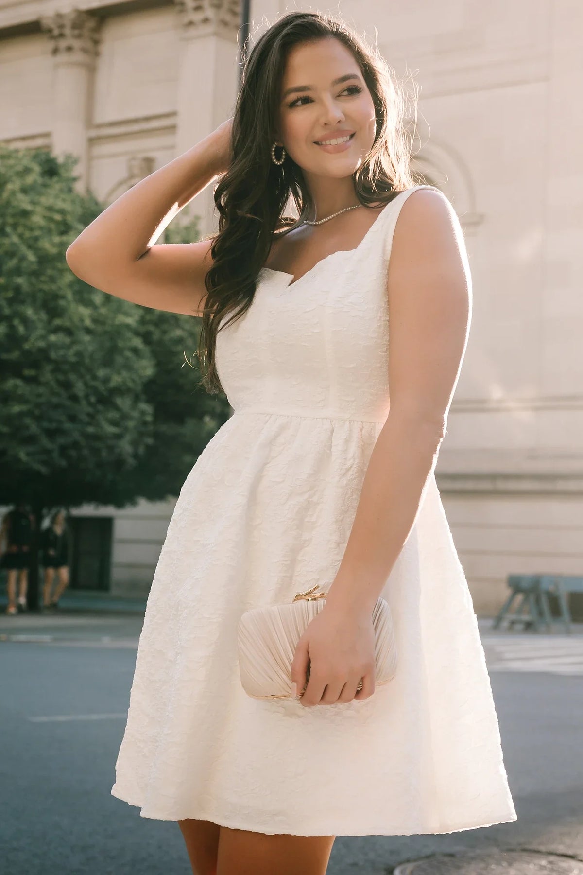 Fleur Short Dress | Ivory Main image