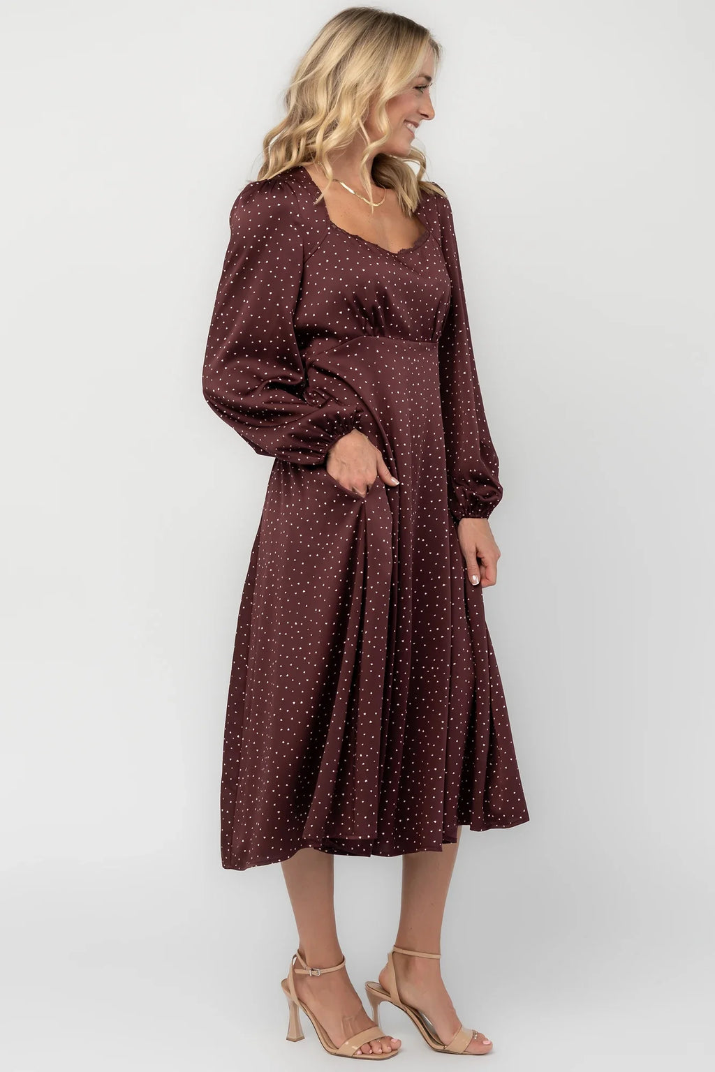 Elara Midi Dress | Mahogany
