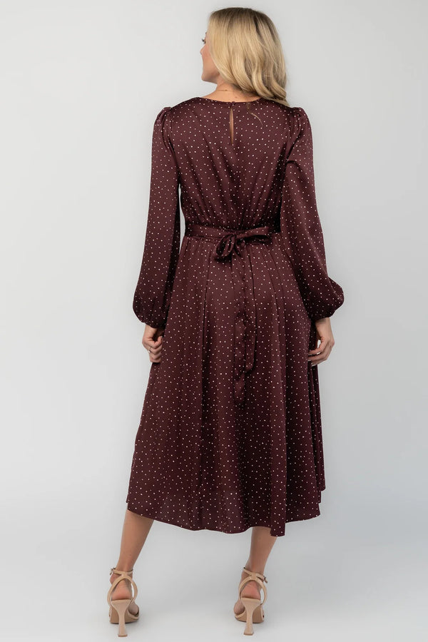 Elara Midi Dress | Mahogany