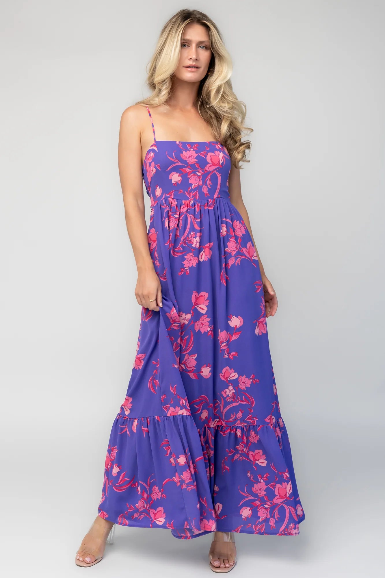 Regan Tank Maxi Dress | Purple Multi Secondary image