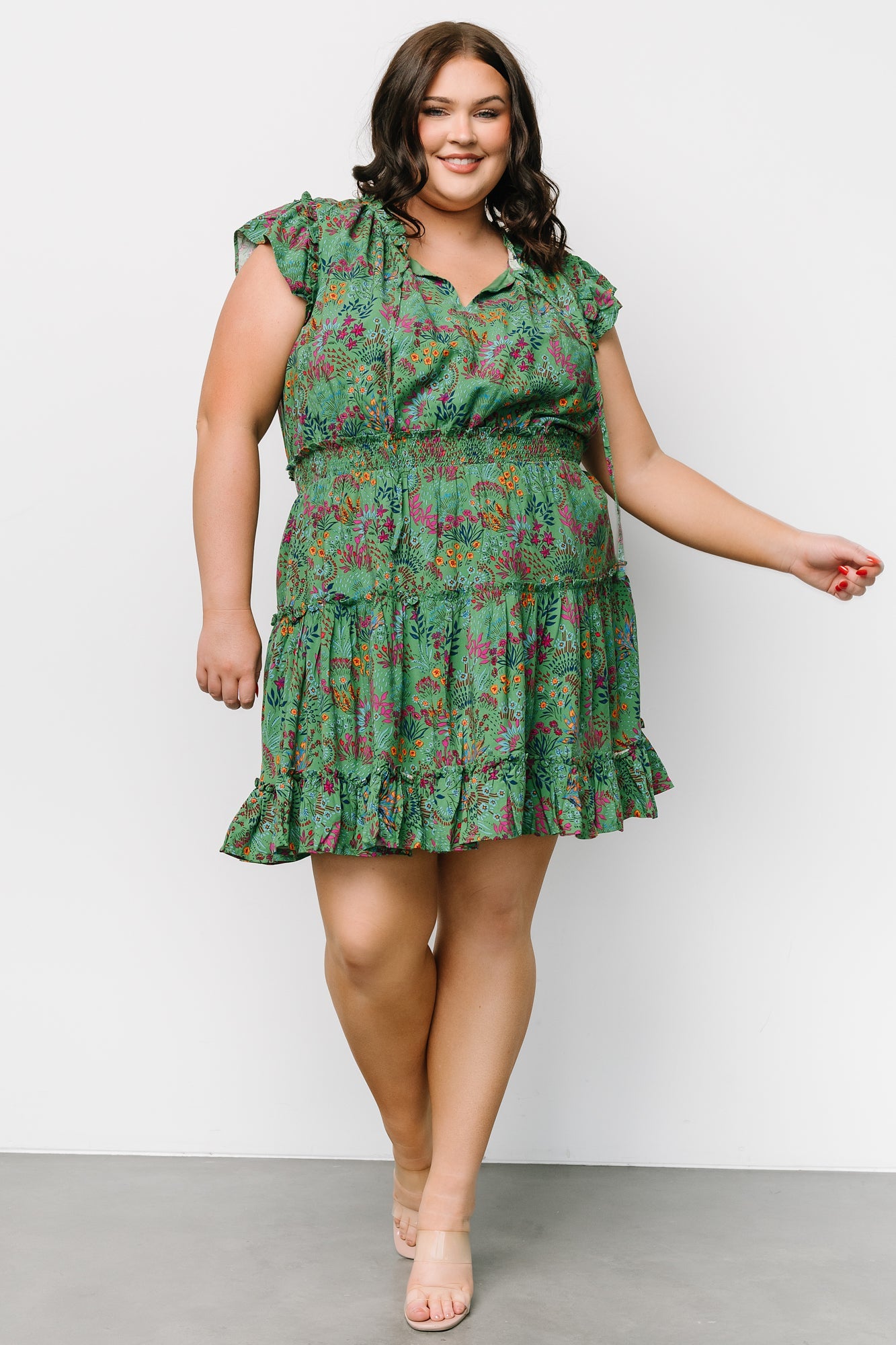 Rio Short Dress | Green Multi Secondary image