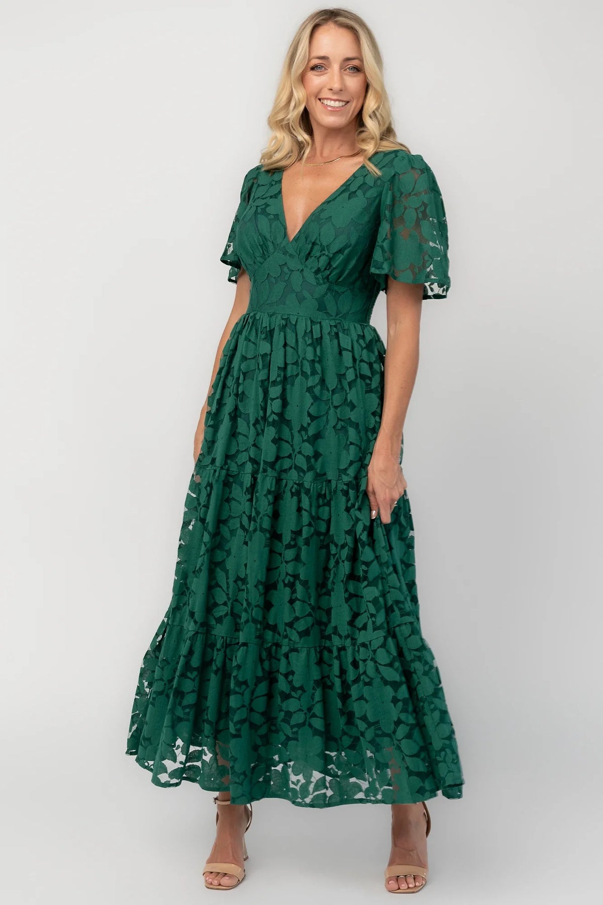 Samara Midi Dress | Dark Green Main image