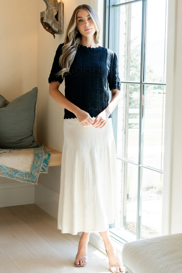 Carynn Knit Midi Skirt | Natural