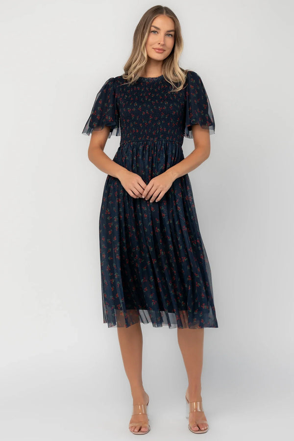 Embry Midi Dress | Navy Floral
