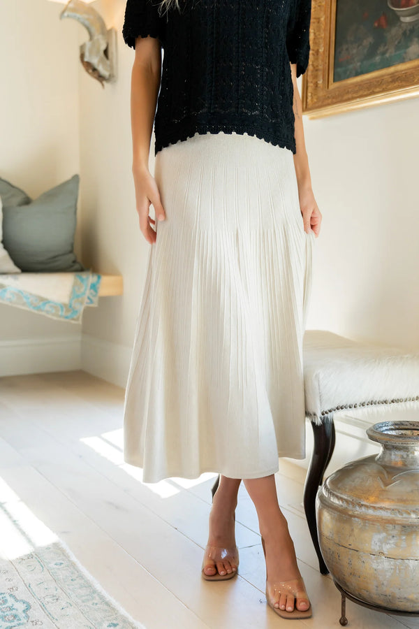 Carynn Knit Midi Skirt | Natural