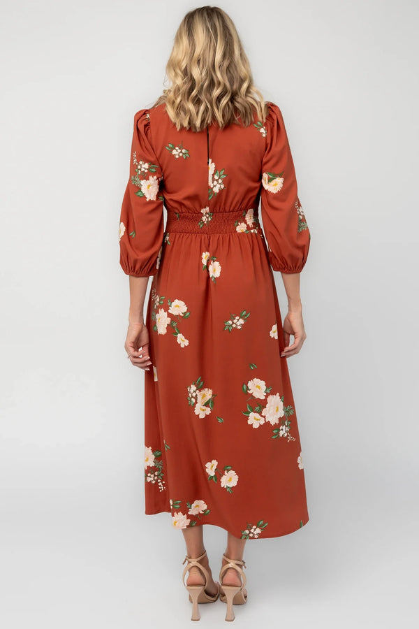 Karalie Maxi Dress | Terracotta Floral