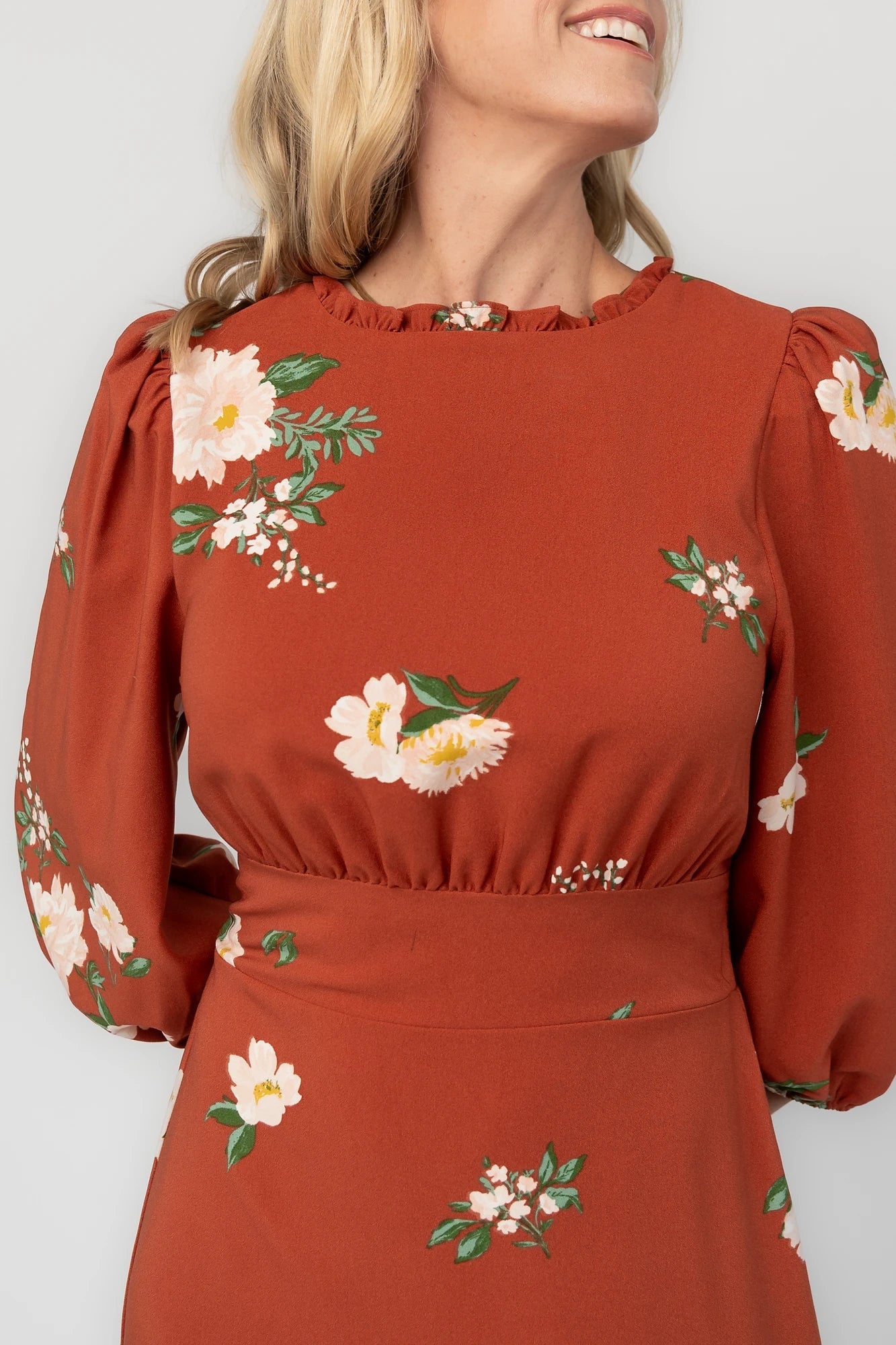 Karalie Maxi Dress | Terracotta Floral Secondary image