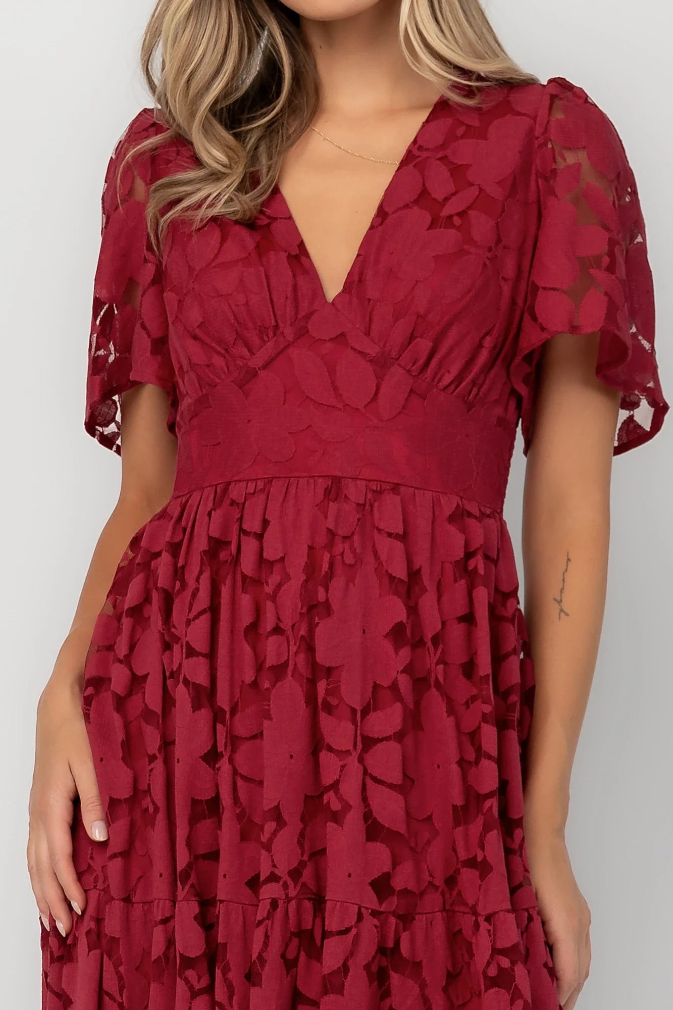 Samara Midi Dress | Cranberry Secondary image