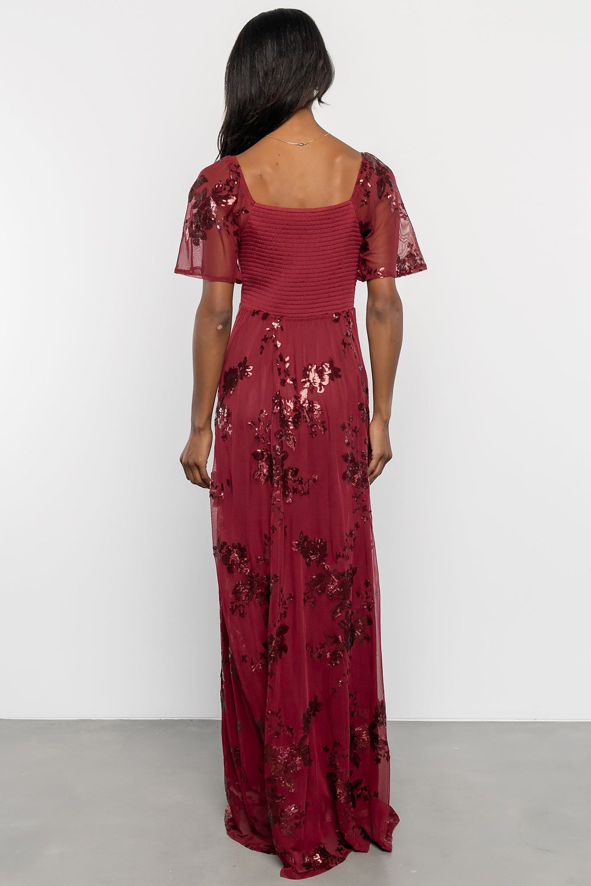 Karina Sequin Maxi Dress | Wine