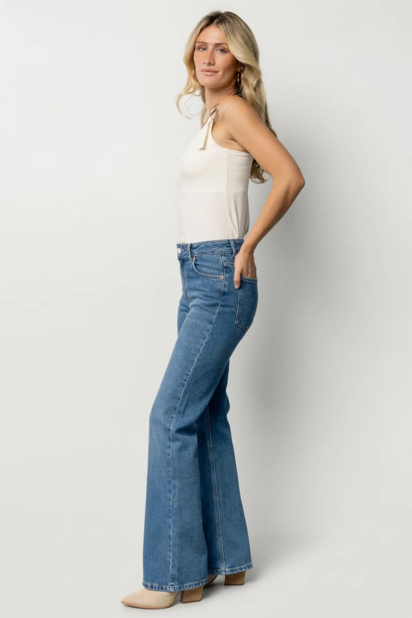 Michel High Rise Bootcut Jeans | Mid Wash