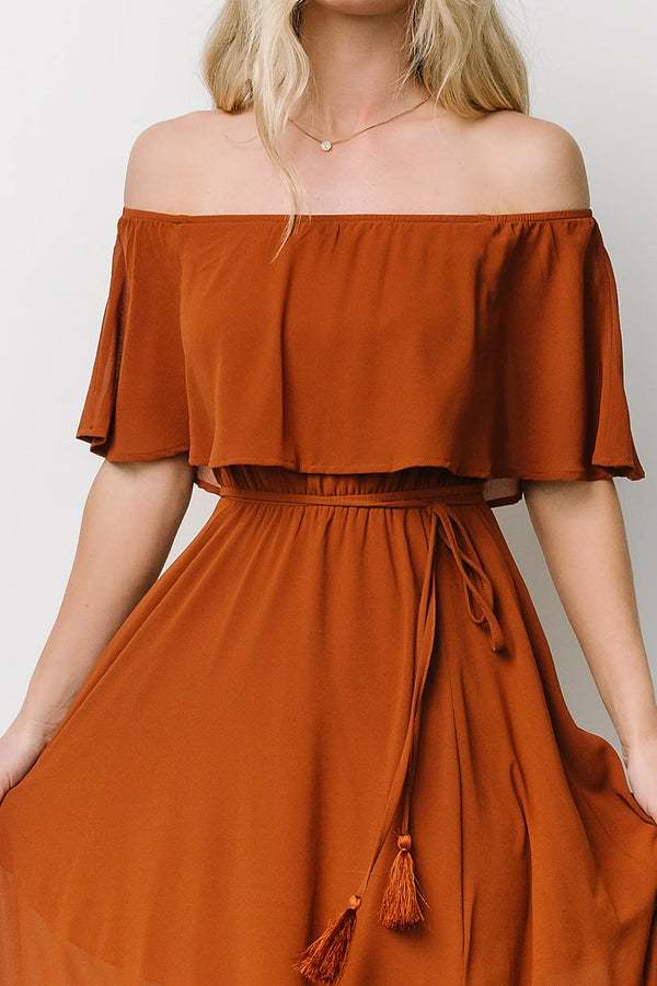 Victoria Off Shoulder Maxi Dress | Spice
