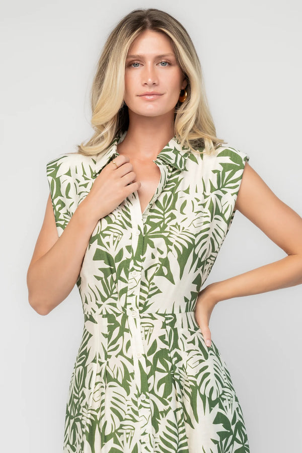 Isolde Midi Dress | Ivory + Olive Floral