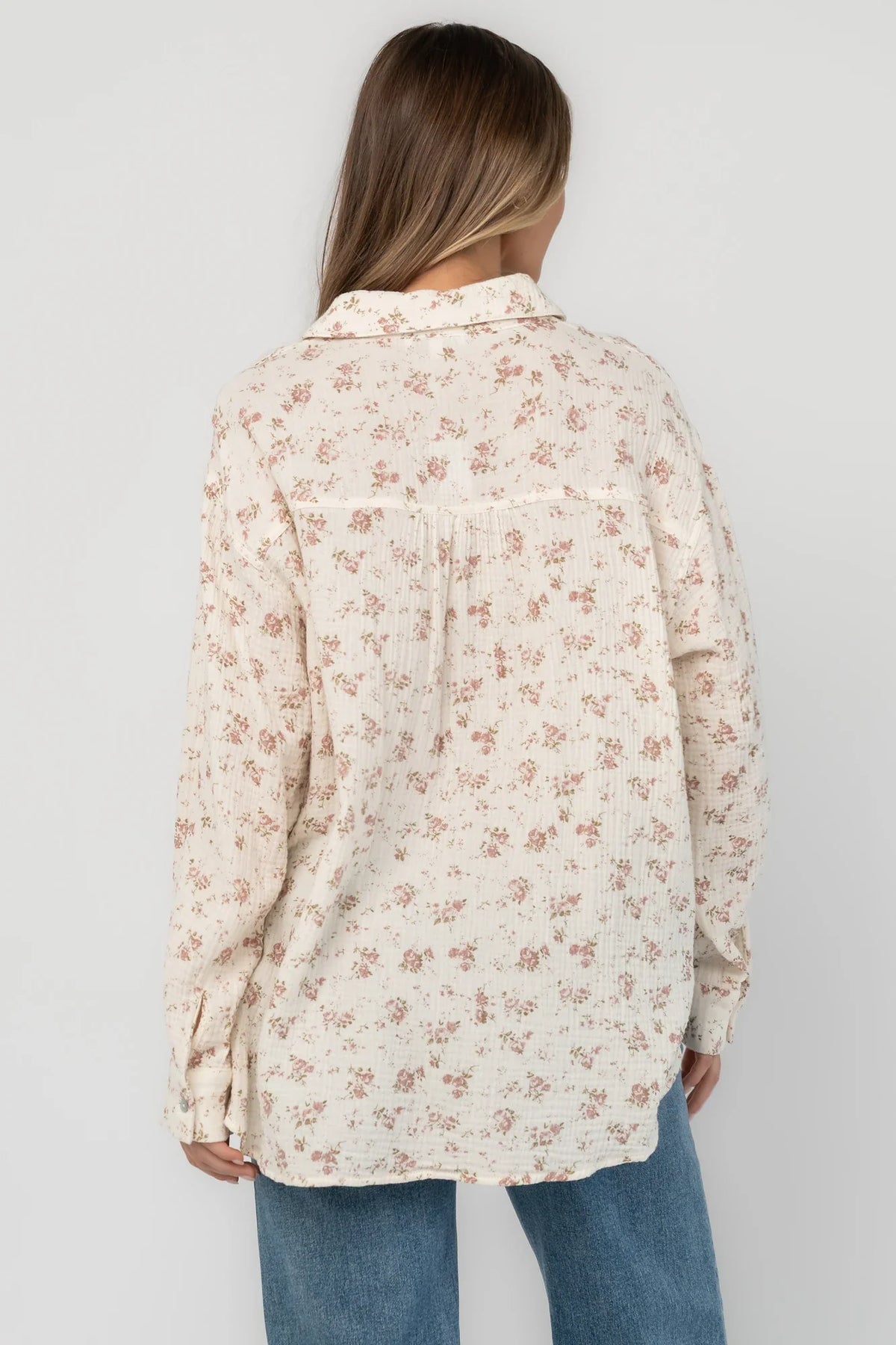 Jessie Button Up Blouse | Ivory Floral