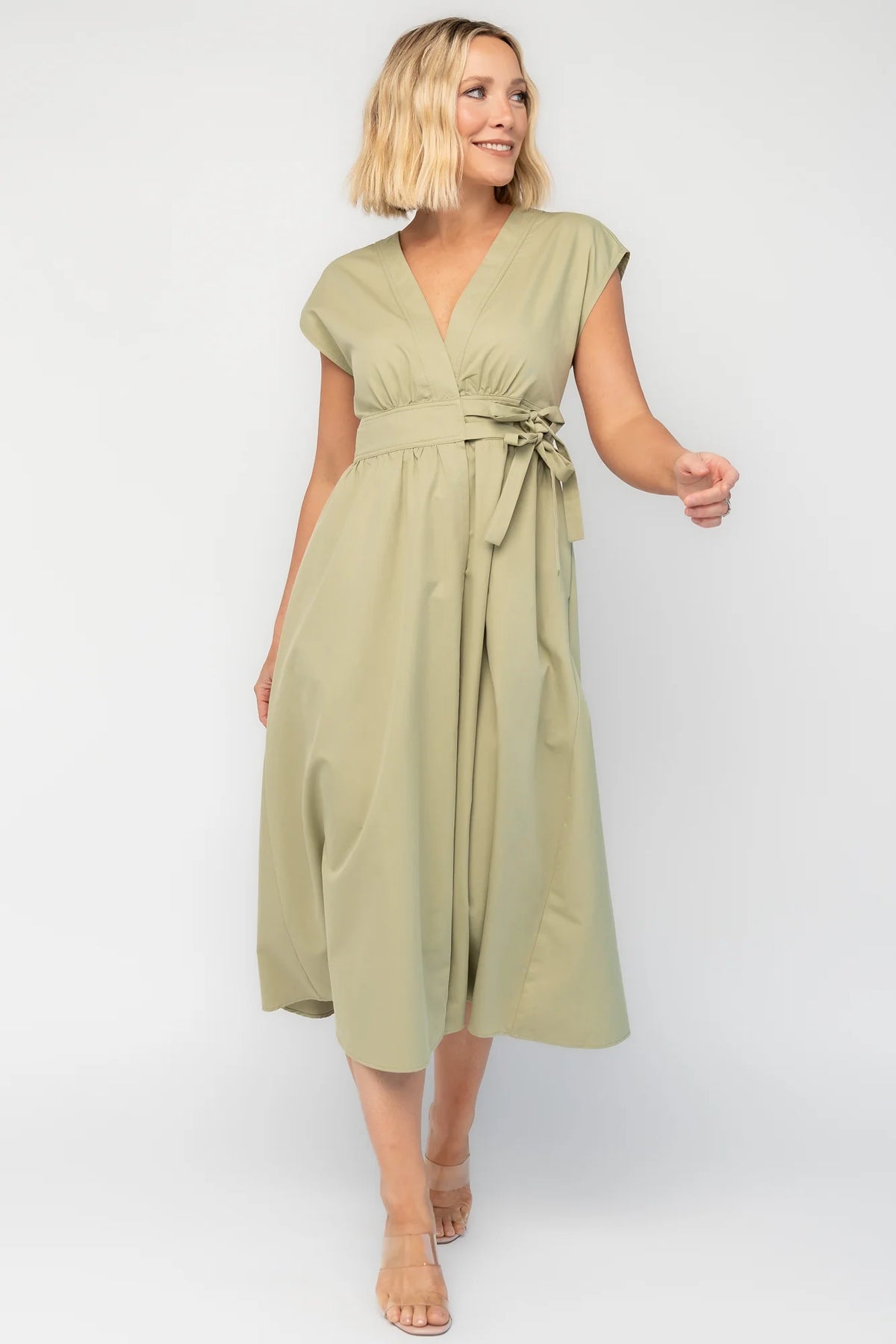Maylee Midi Dress | Light Olive