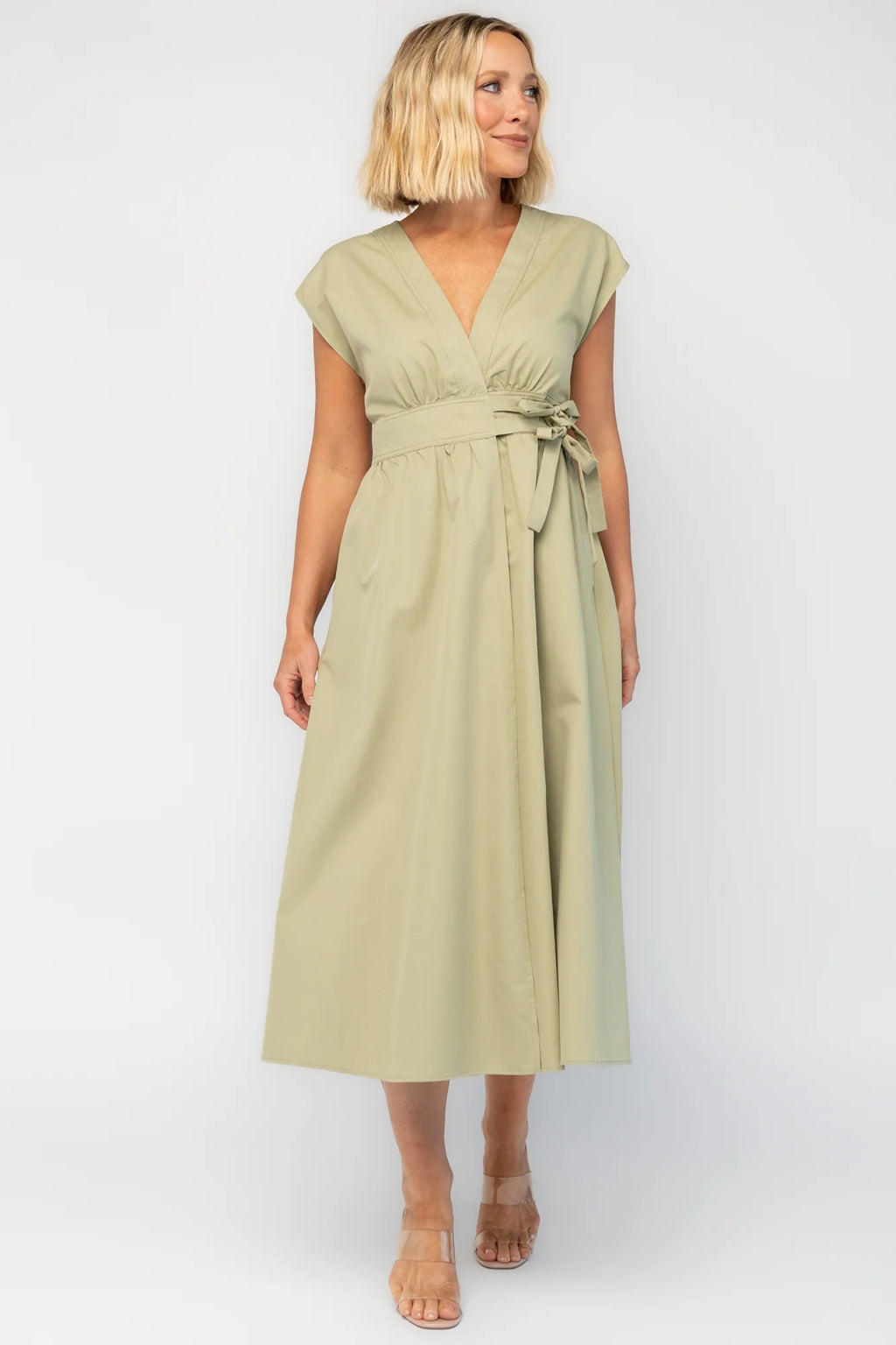 Maylee Midi Dress | Light Olive