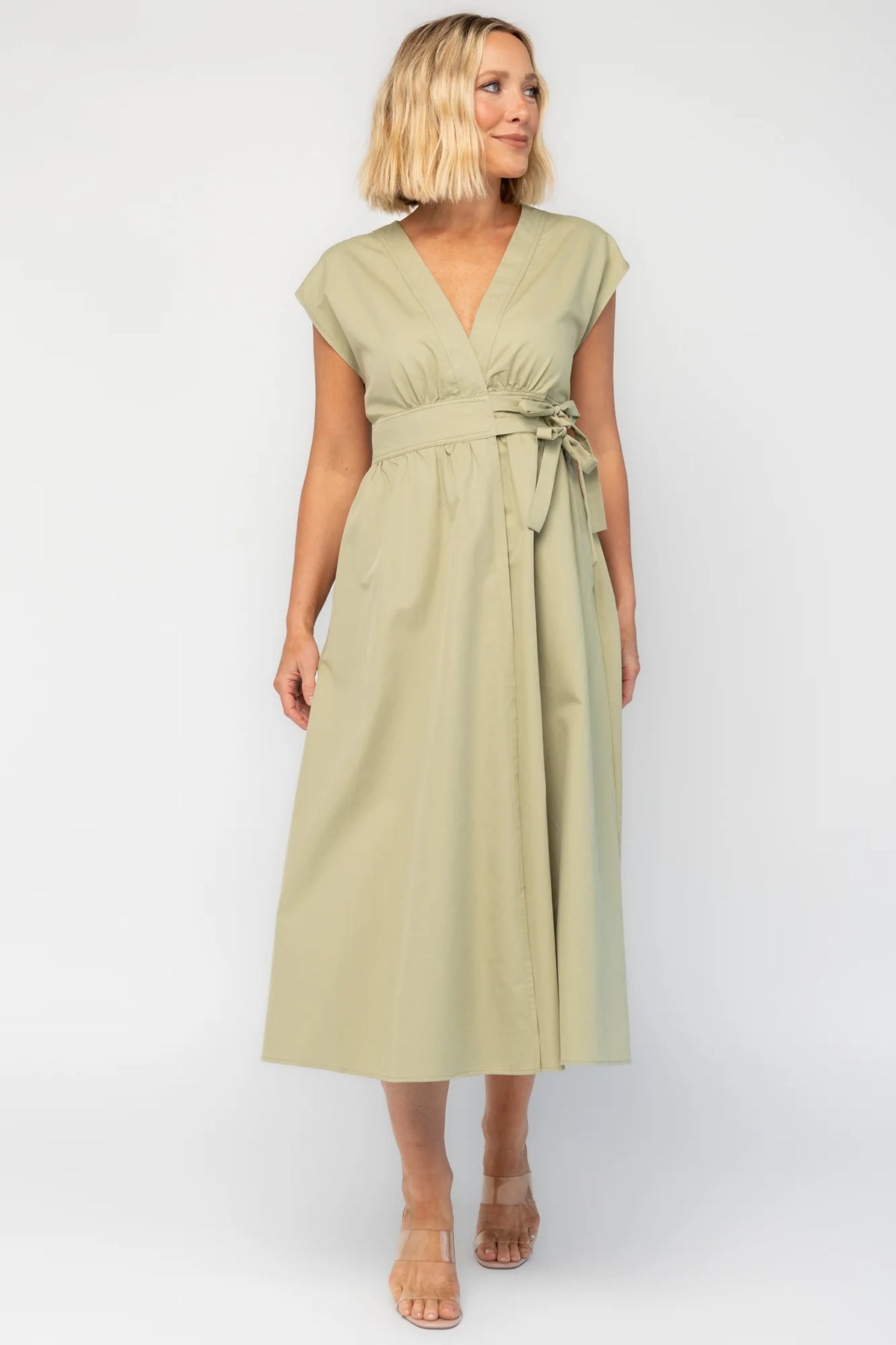 Maylee Midi Dress | Light Olive Main image