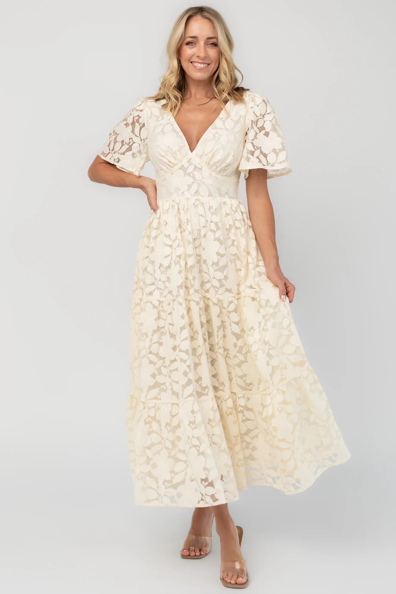 Samara Midi Dress | Cream Secondary image