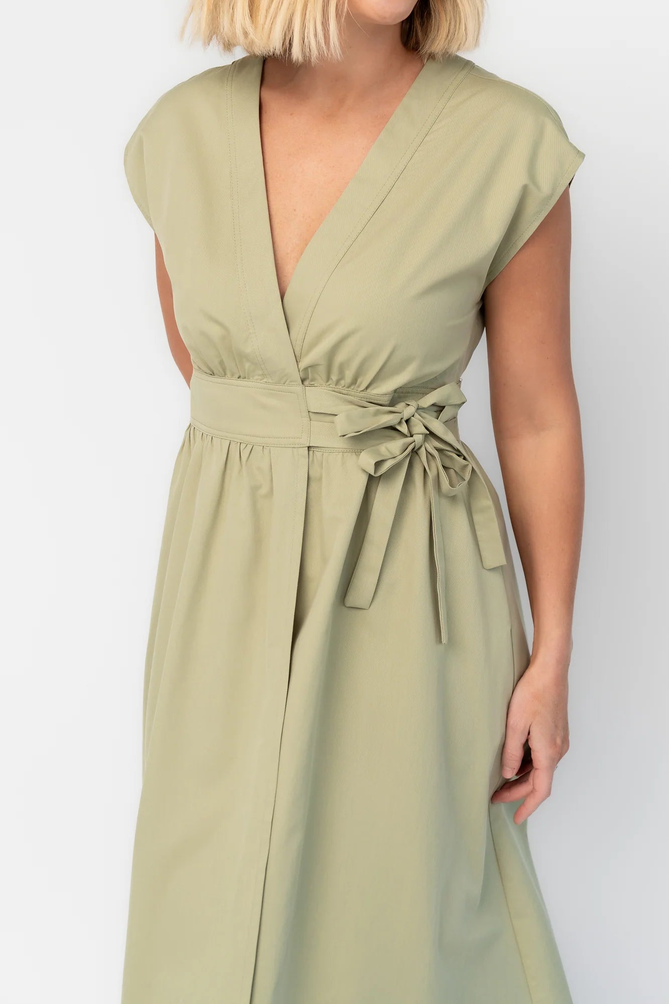 Maylee Midi Dress | Light Olive Secondary image