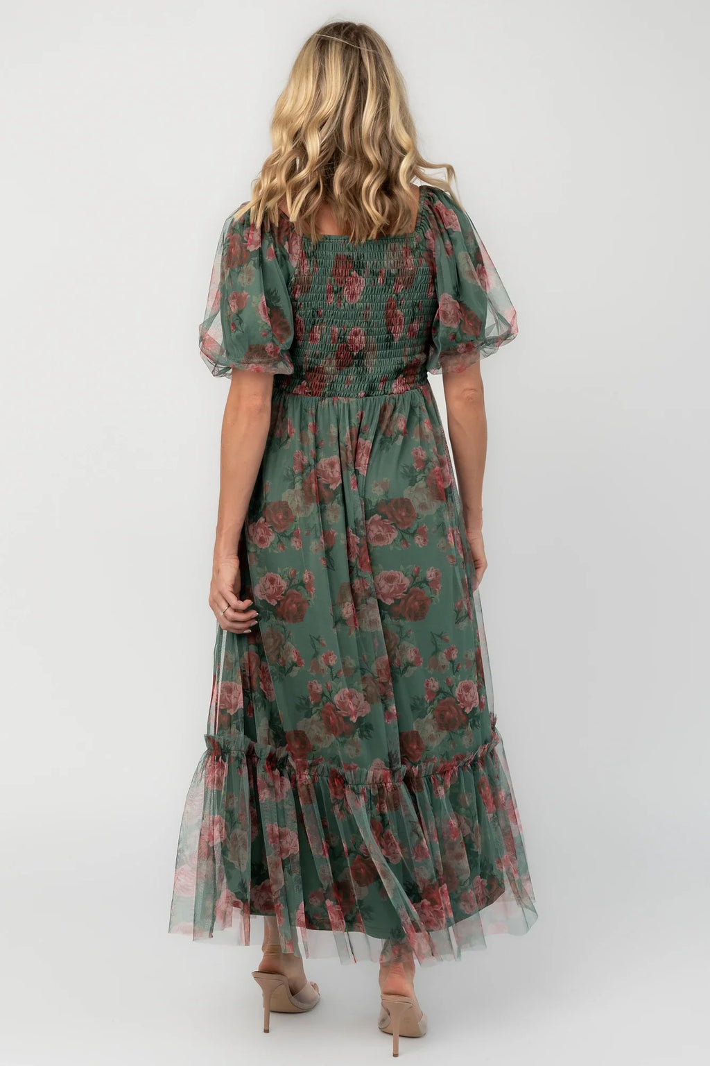 Emmeline Midi Dress | Green Floral
