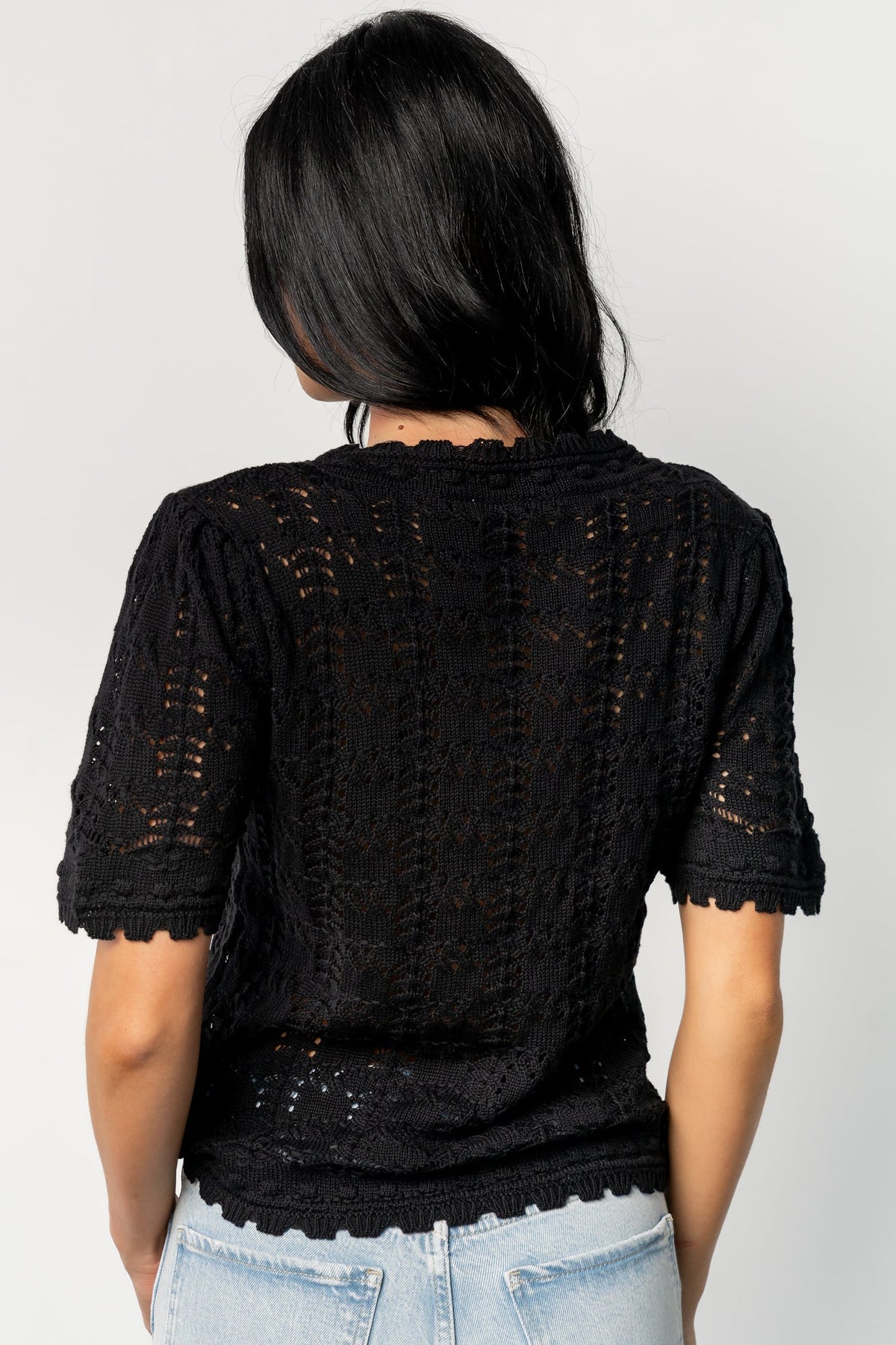 Serenity Knit Sweater Top | Black